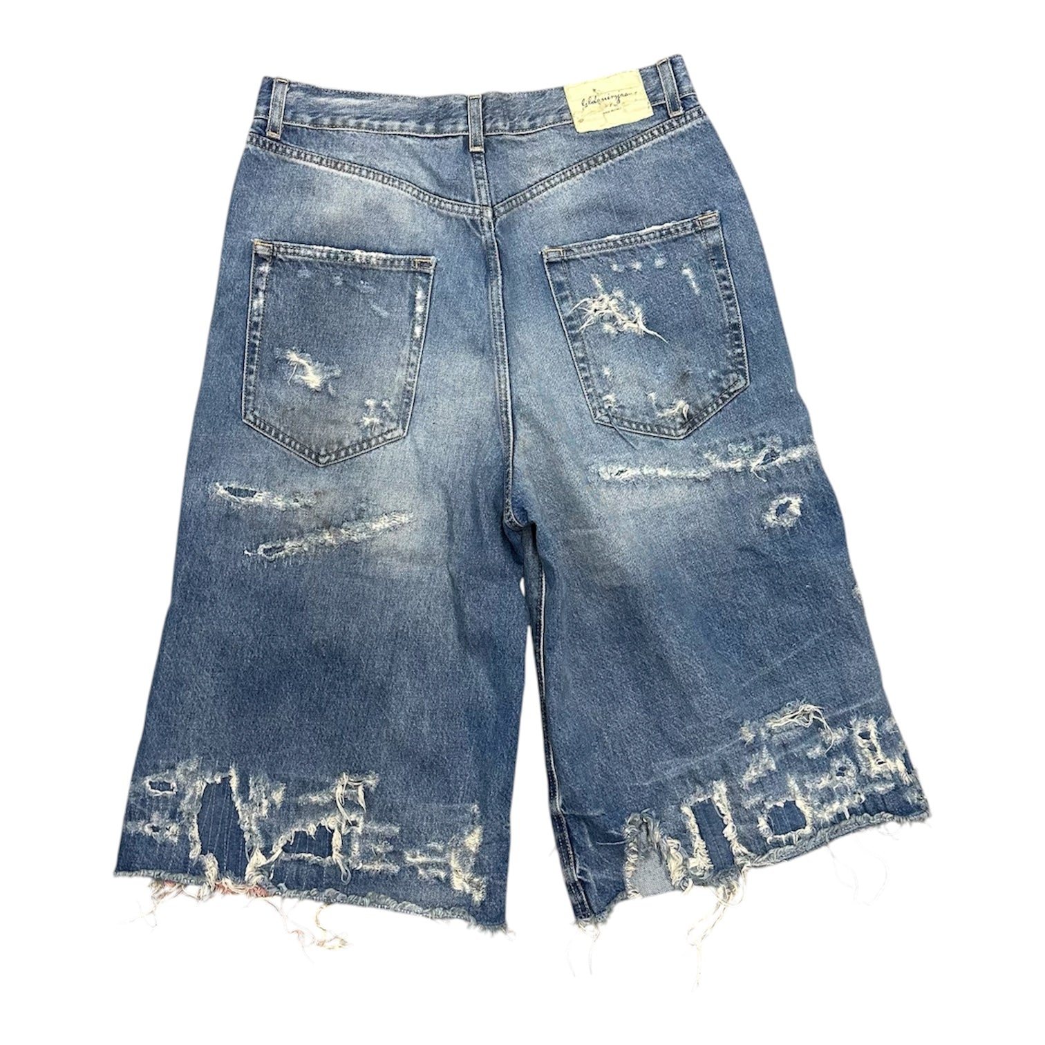 LIL DENIM JEAN DISTRESSED LONG SHORTS.