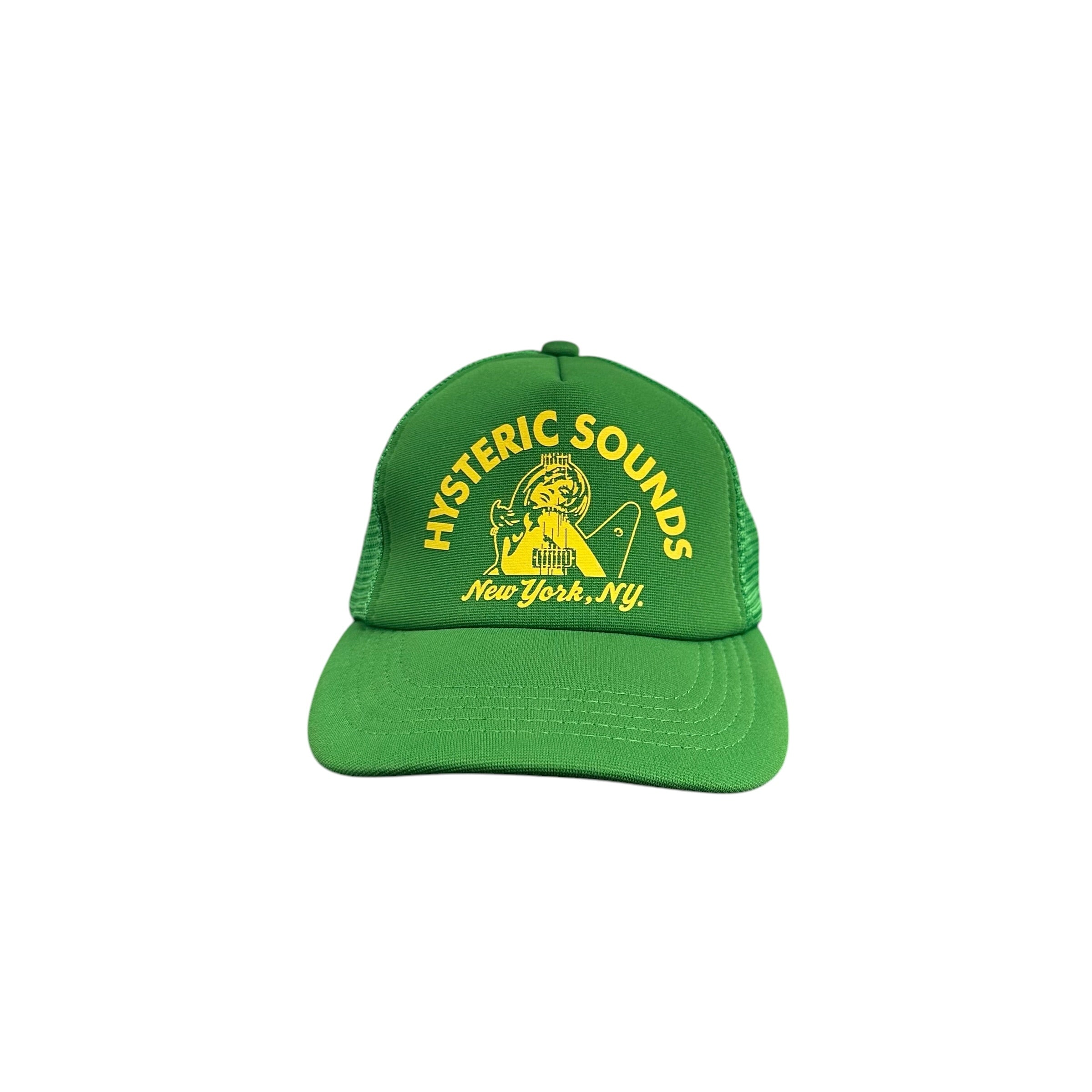 HYSTERIC GLAMOUR GREEN TRUCKER HAT.