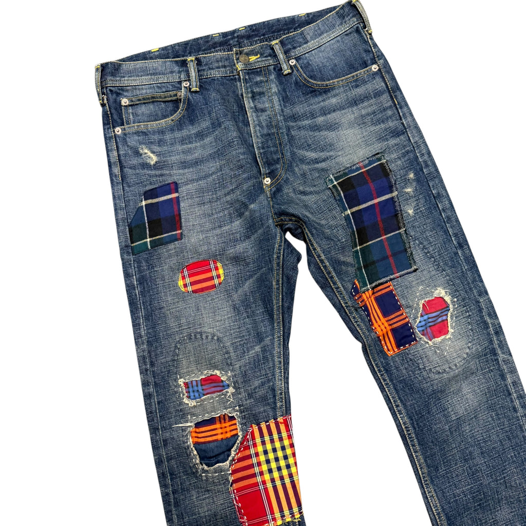 VIVIENNE WESTWOOD FLANNEL PATCH DENIM.