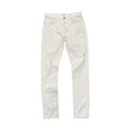 SAINT LAURENT PARIS D-10 WHITE DENIM PANTS.