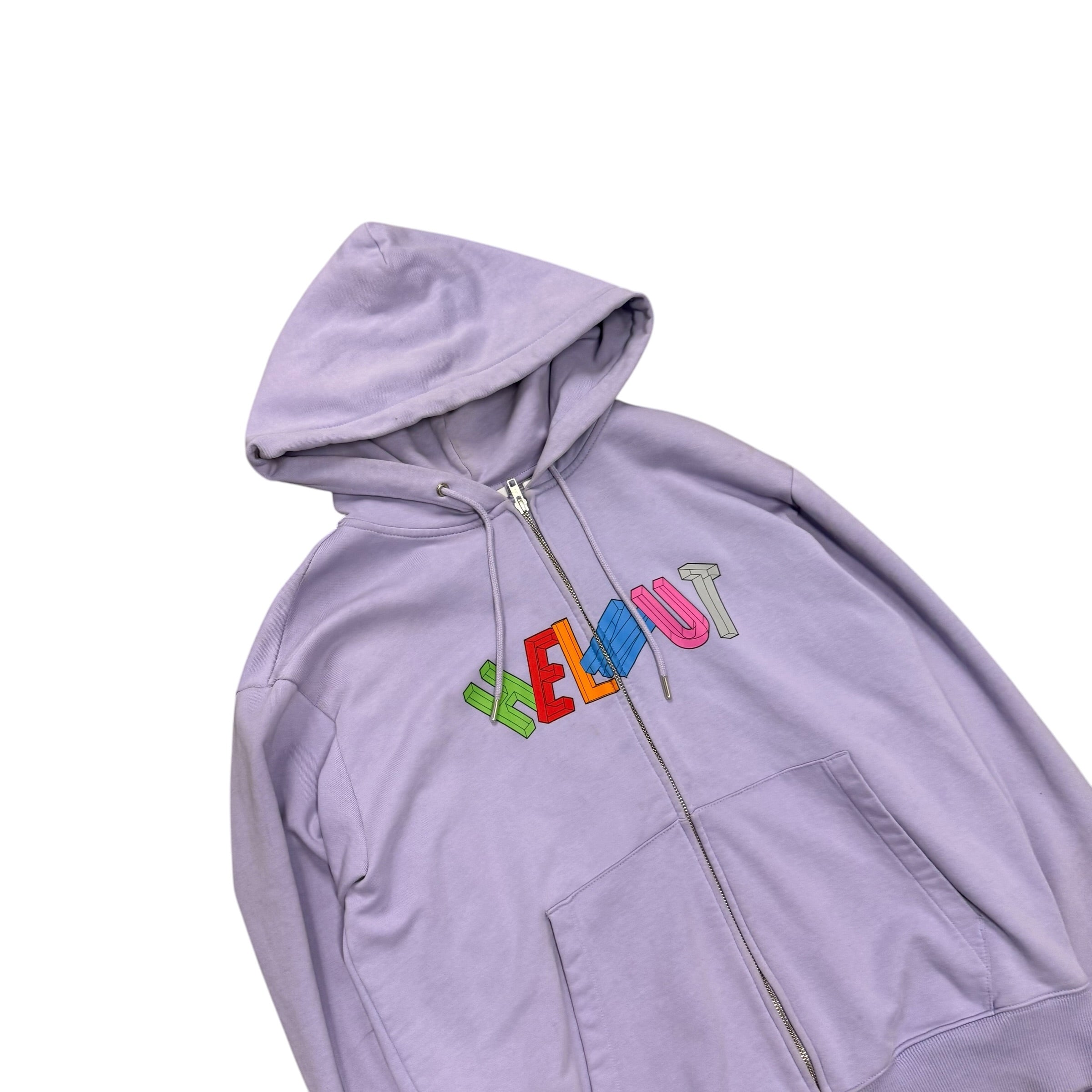 PURPLE HELMUT LANG SPELL OUT ZIP UP.