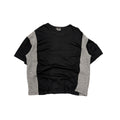 CDG BLACK & GRAY WOOL SIDE PATCH TEE