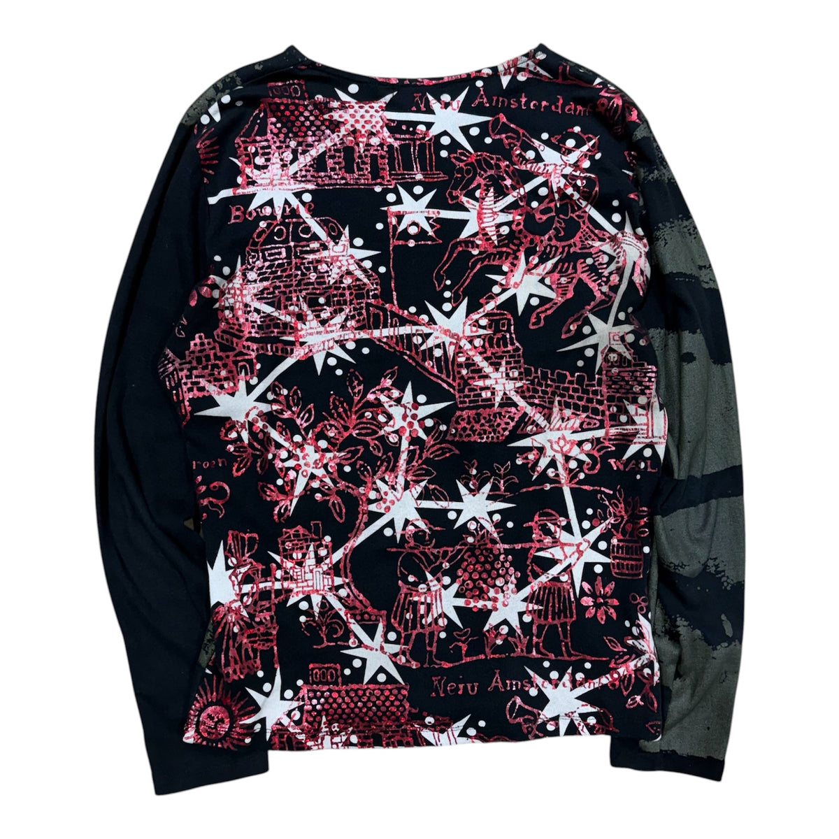 CUSTO BLACK PSYCHEDELIC LONGSLEEVE SHIRT.