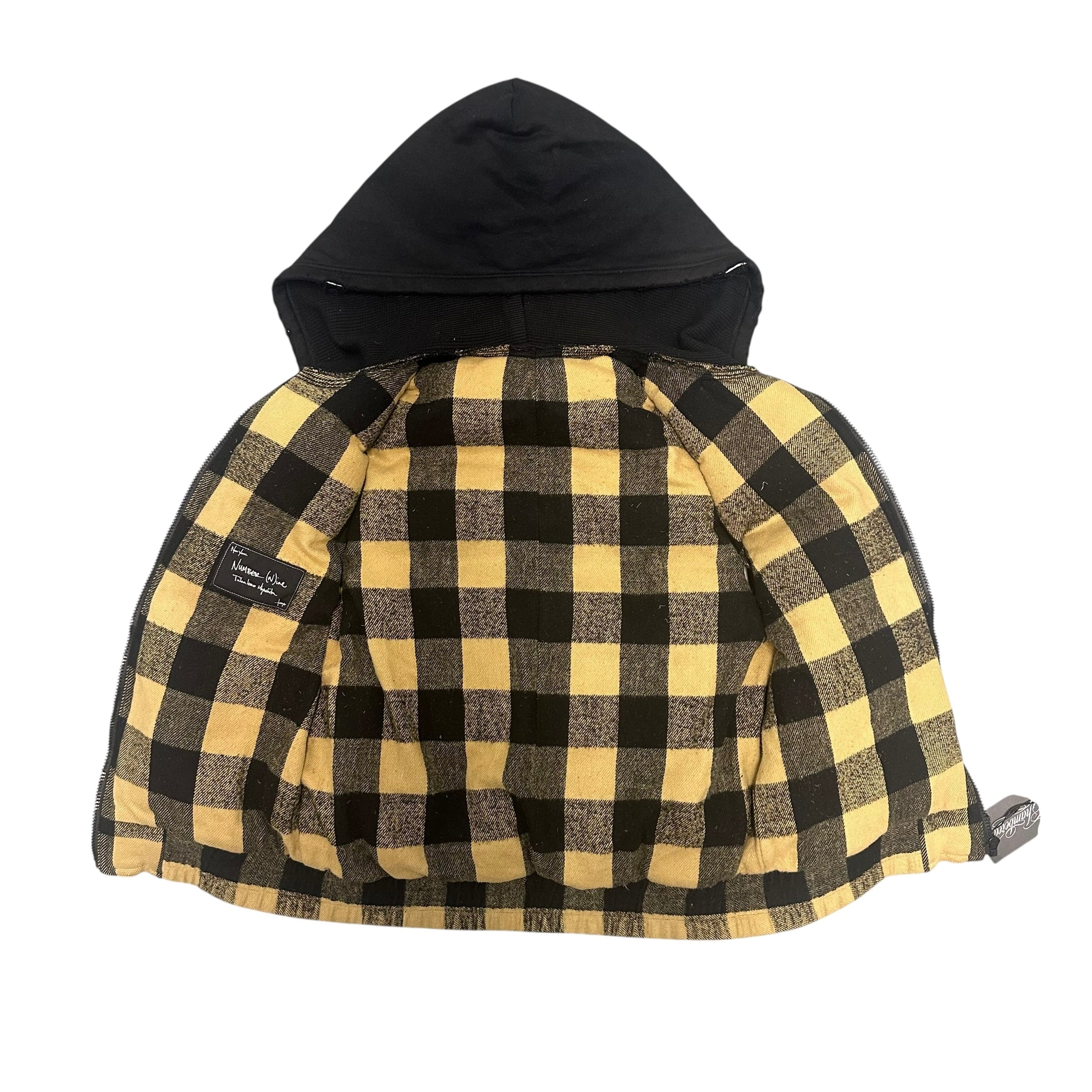 NUMBER (N)INE CHECKERED PUFFER VEST.