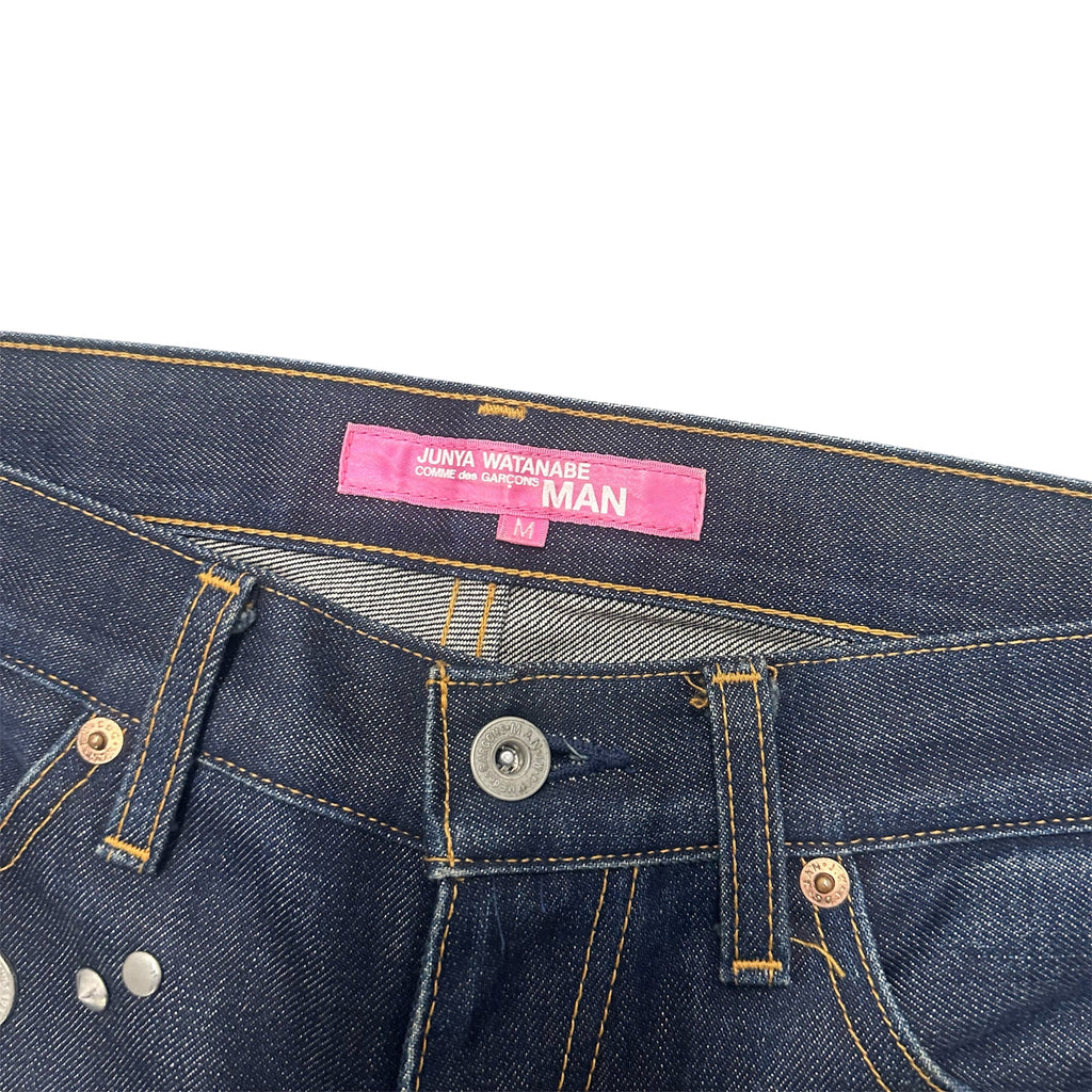 JUNYA WATANABE AW02 GEM STUDDED JEANS.