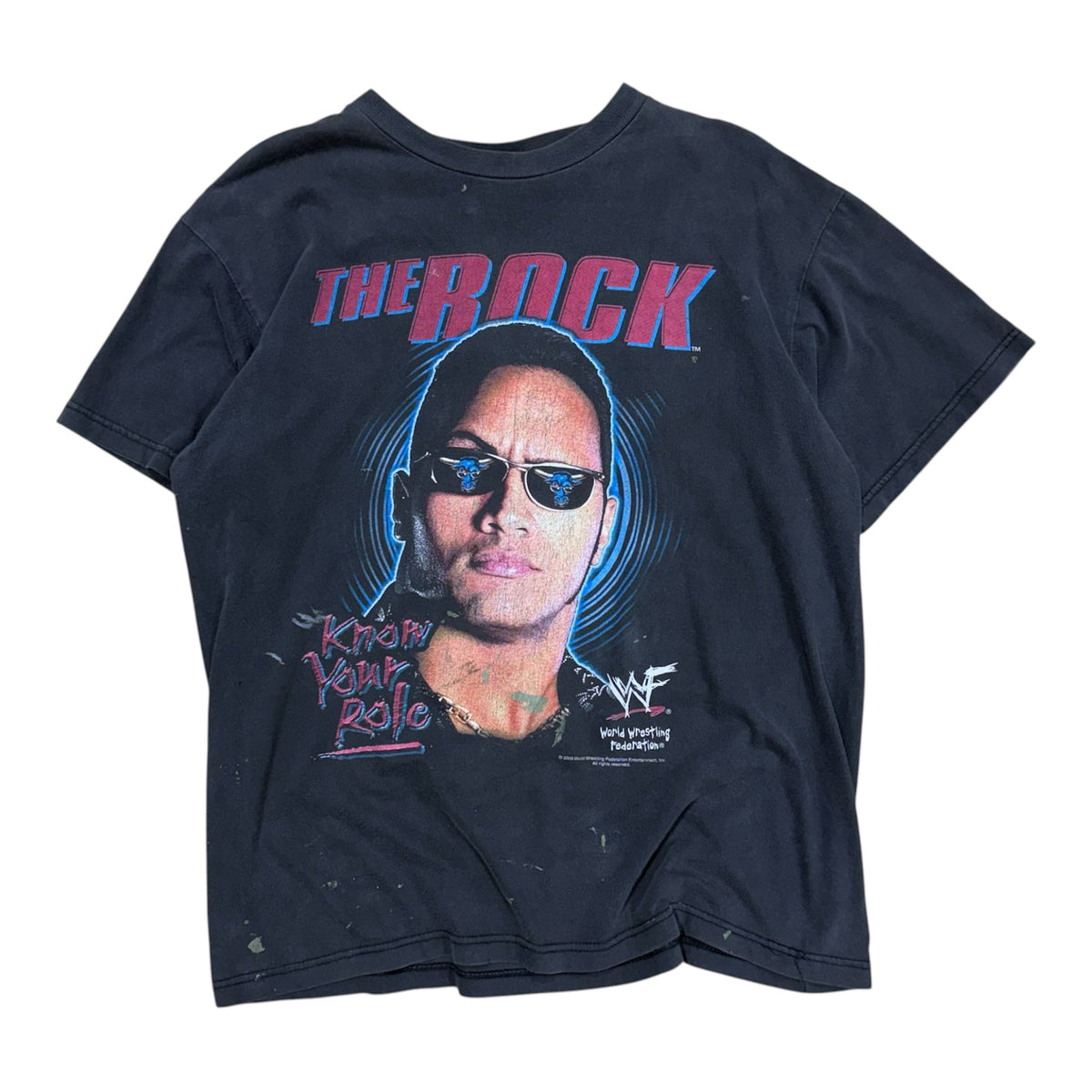VINTAGE THE ROCK WWE PORTRAIT TEE.