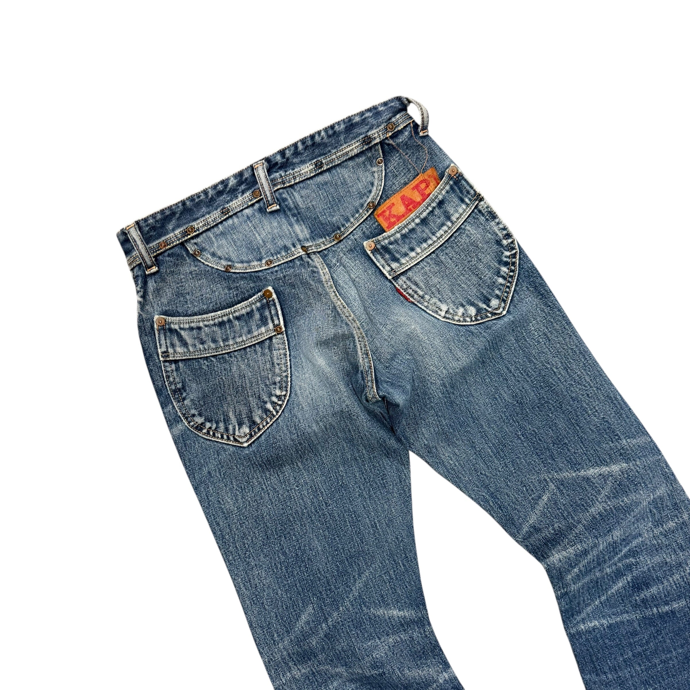 VINTAGE KAPITAL FLARED DENIM PANTS.