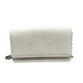 MARGIELA FOUR STITCH LOGO WHITE LEATHER PURSE.