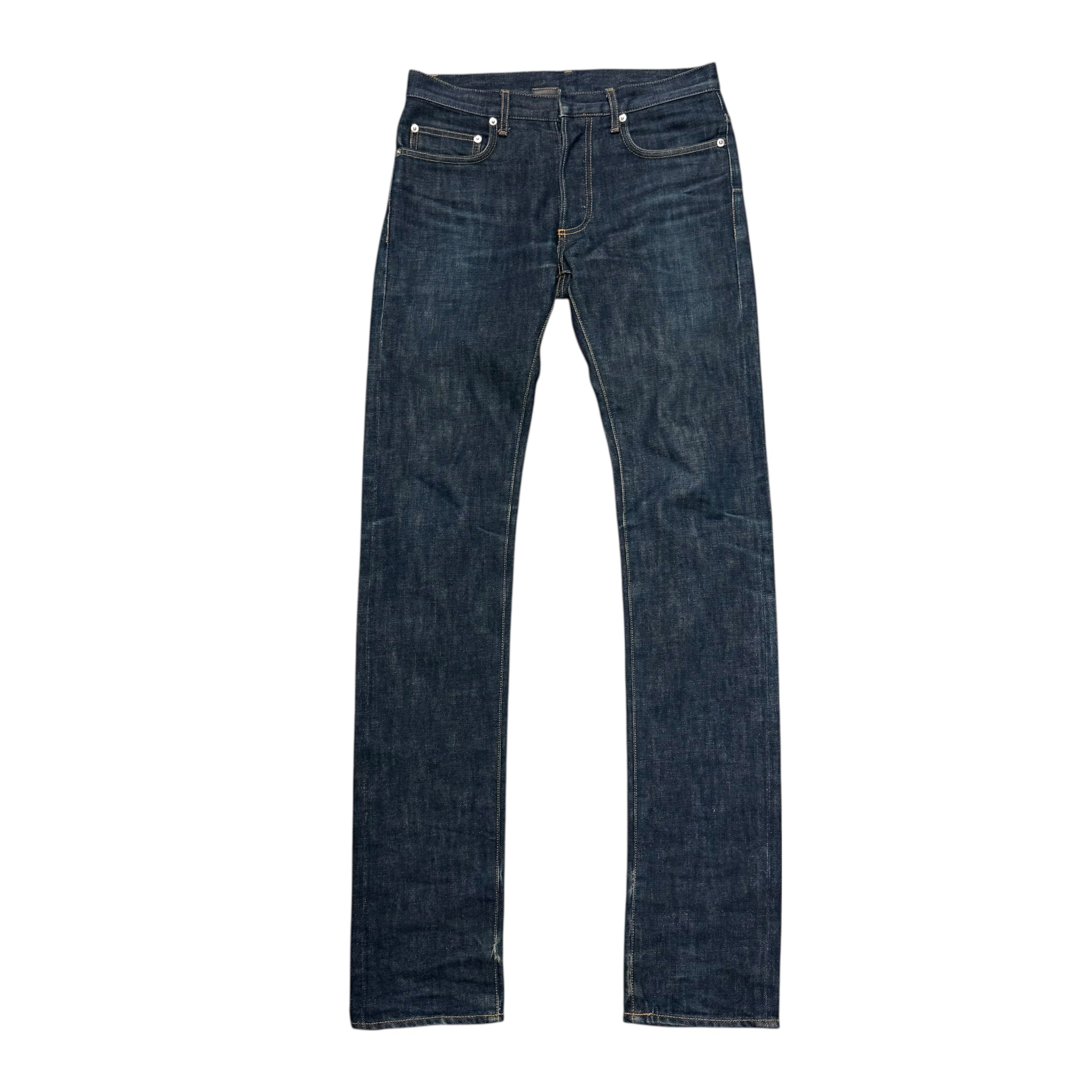 DIOR HOMME UNALTERED MIJ RAW DENIM PANTS.