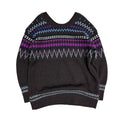 JUNYA WATANABE BROWN AND PURPLE KNITTED SWEATER.
