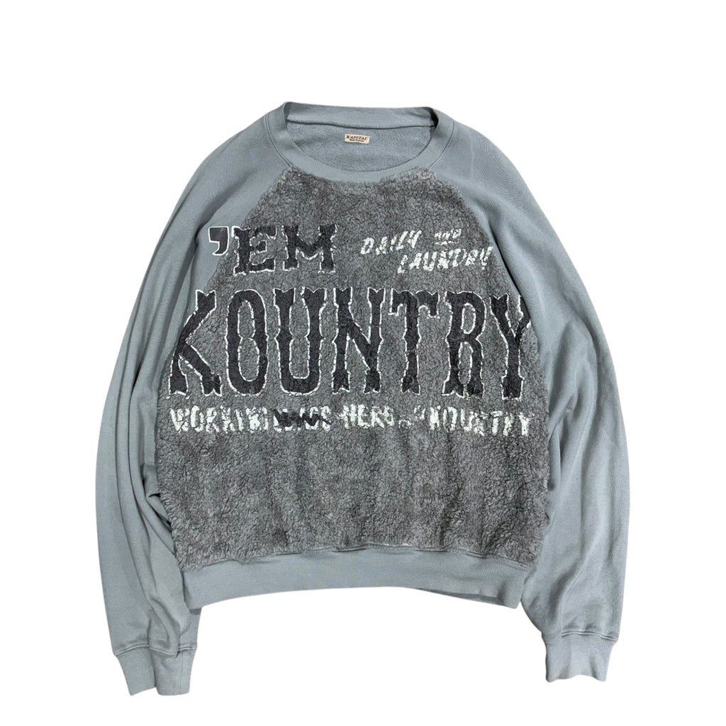KAPITAL “DAILY LAUNDRY” HYBRID FUR SWEATER.