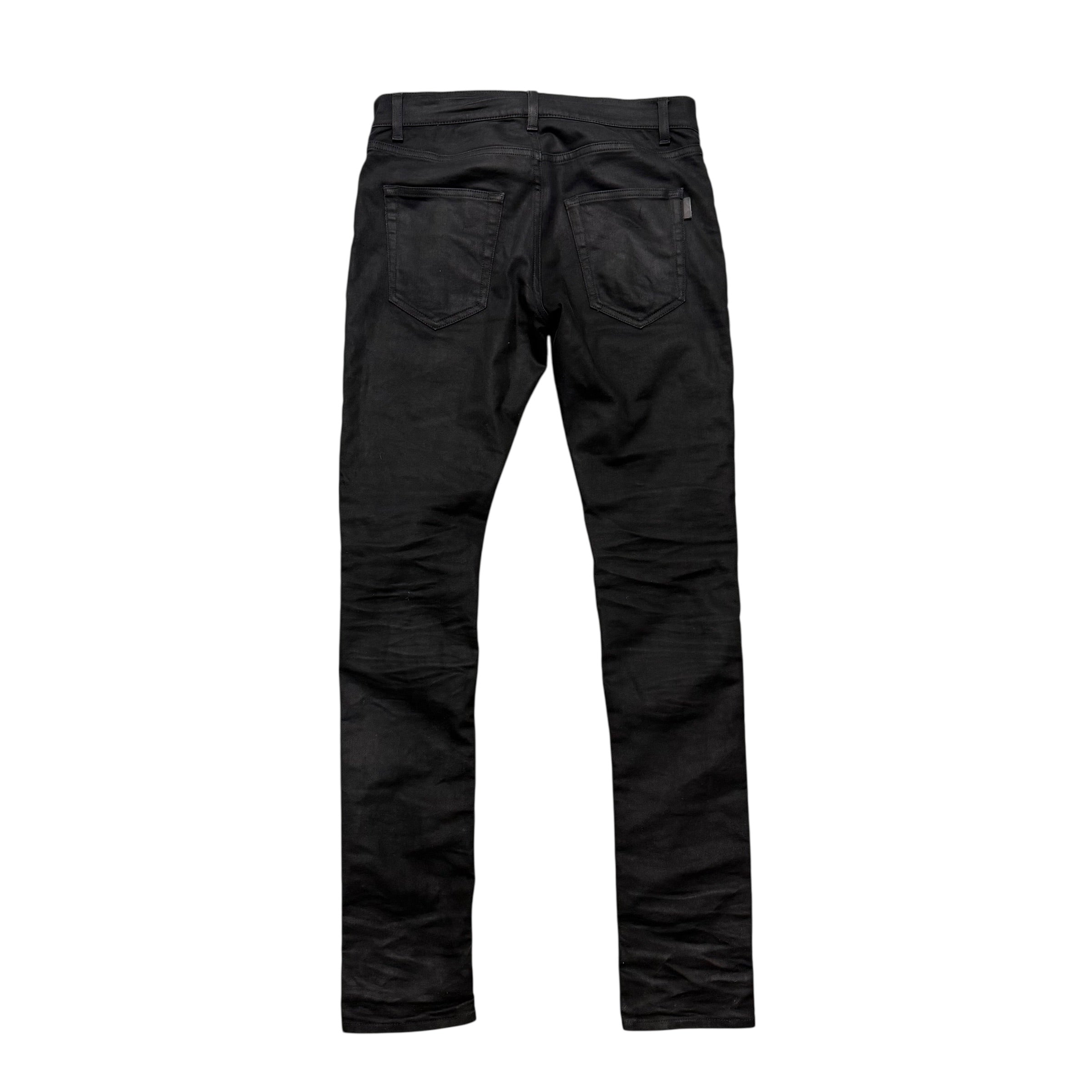 SAINT LAURENT PARIS D-02 LEATHER PANTS.
