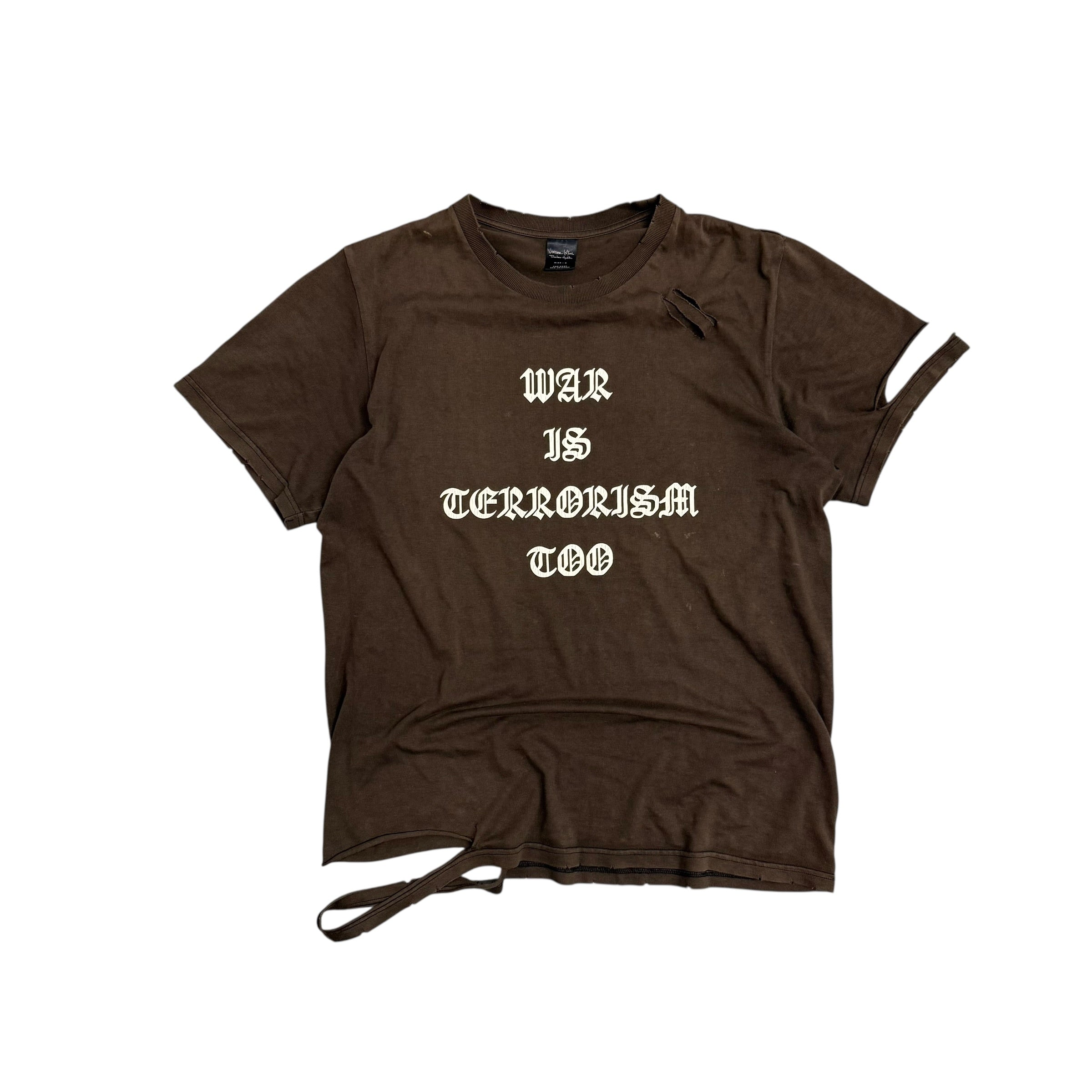 NUMBER (N)INE AW04 “WAR IS TERRORISM TOO” SHIRT
