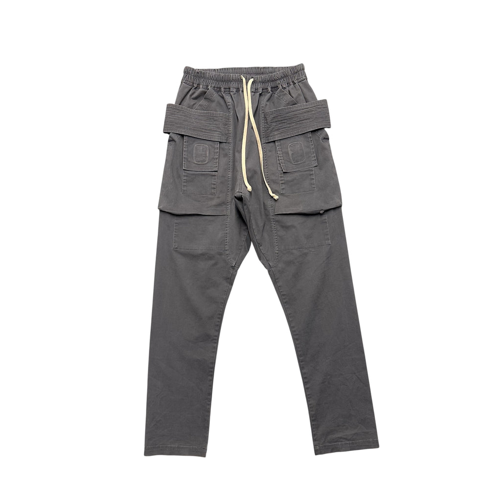 RICK OWENS DRKSHDW CREATCH CARGO GRAY PANTS