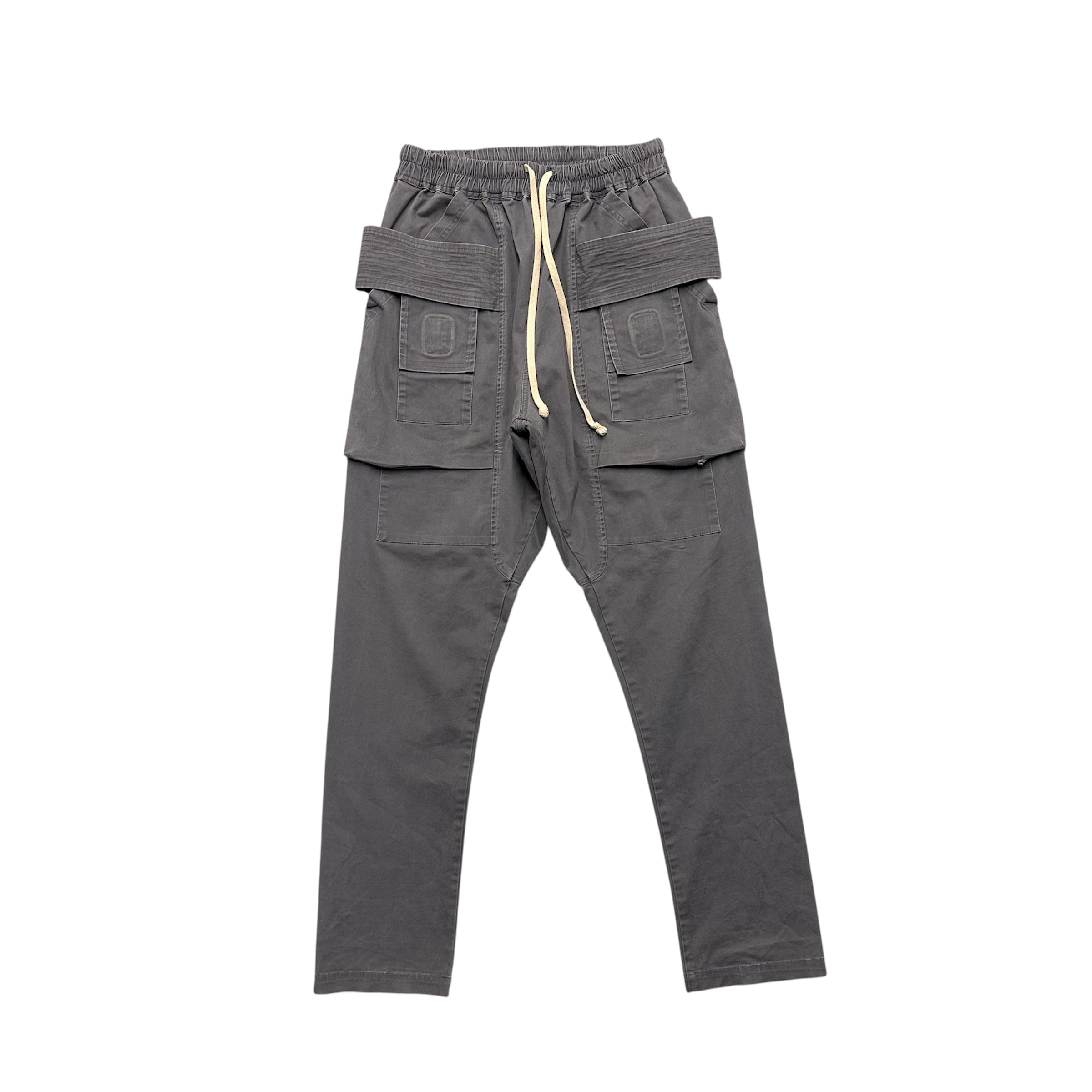 RICK OWENS DRKSHDW CREATCH CARGO GRAY PANTS