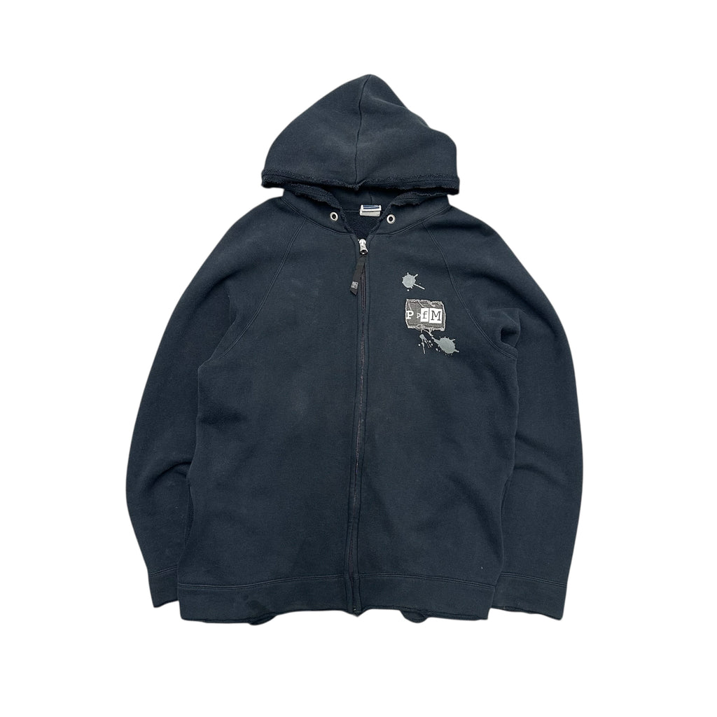 PPFM NAVY PATCHWORK SCRIPT ZIP UP.
