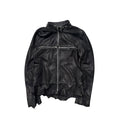 14TH ADDICTION CROSS ZIP LEATHER JACKET.