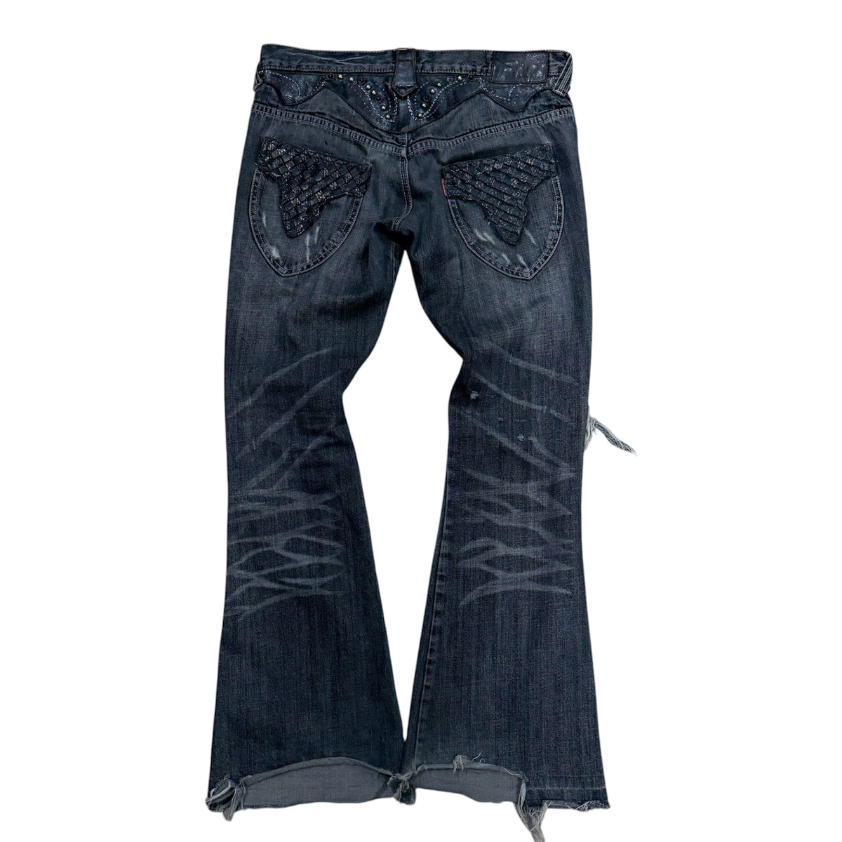 TORNADO MART BLACK STUDDED JEANS.