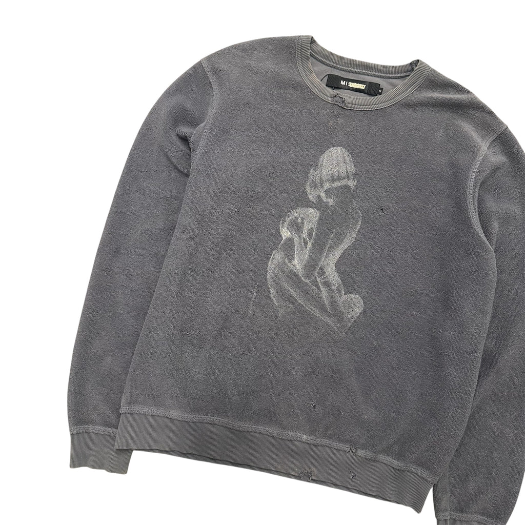 MSBHV MOTEL MIRAGE DISTRESSED SWEATER.