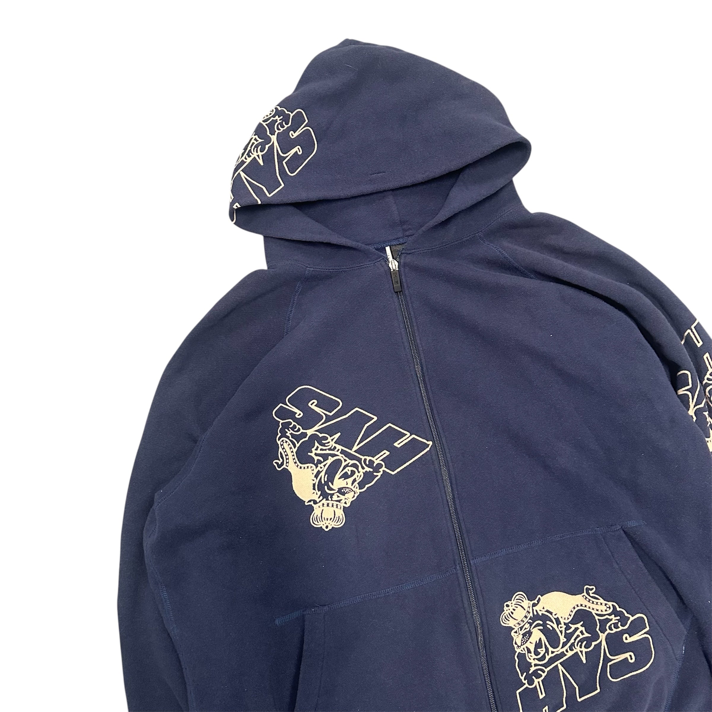 HYSTERIC GLAMOUR KING BULLDOG ZIP UP JACKET.