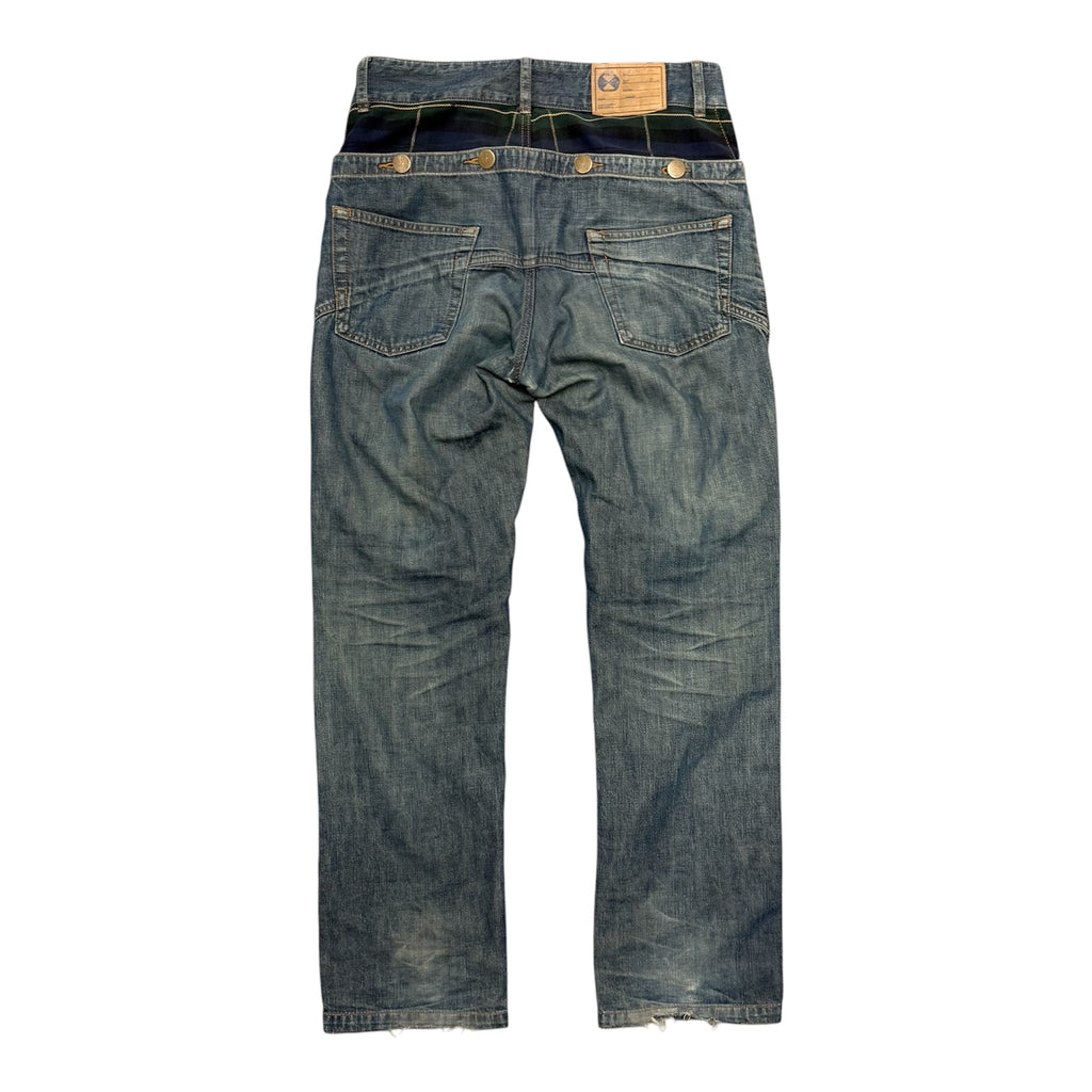 FINAL HOME PLAID DENIM PANTS.