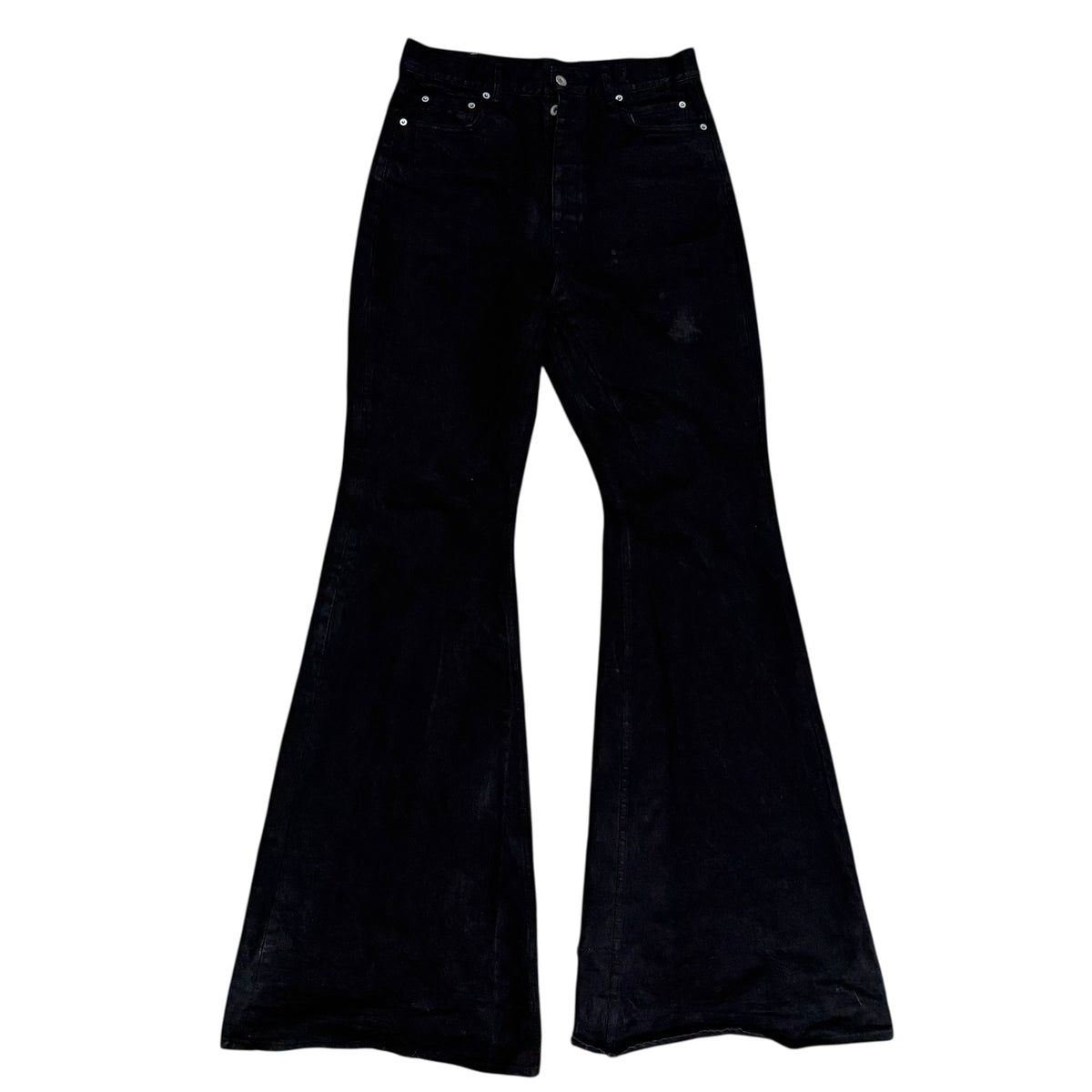 RICK OWENS FLARED BOLAN DENIM.