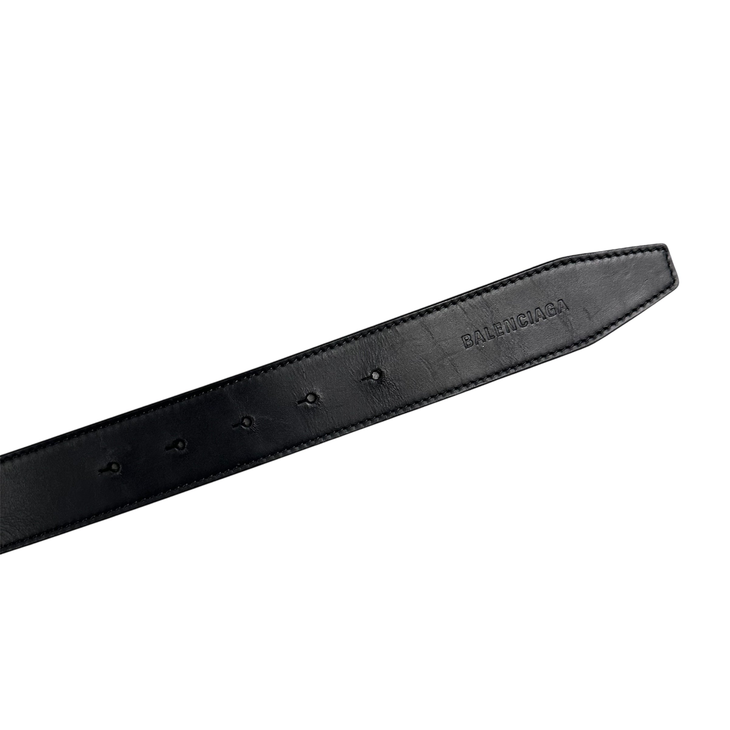 BALENCIAGA DOUBLE B LOGO BELT.