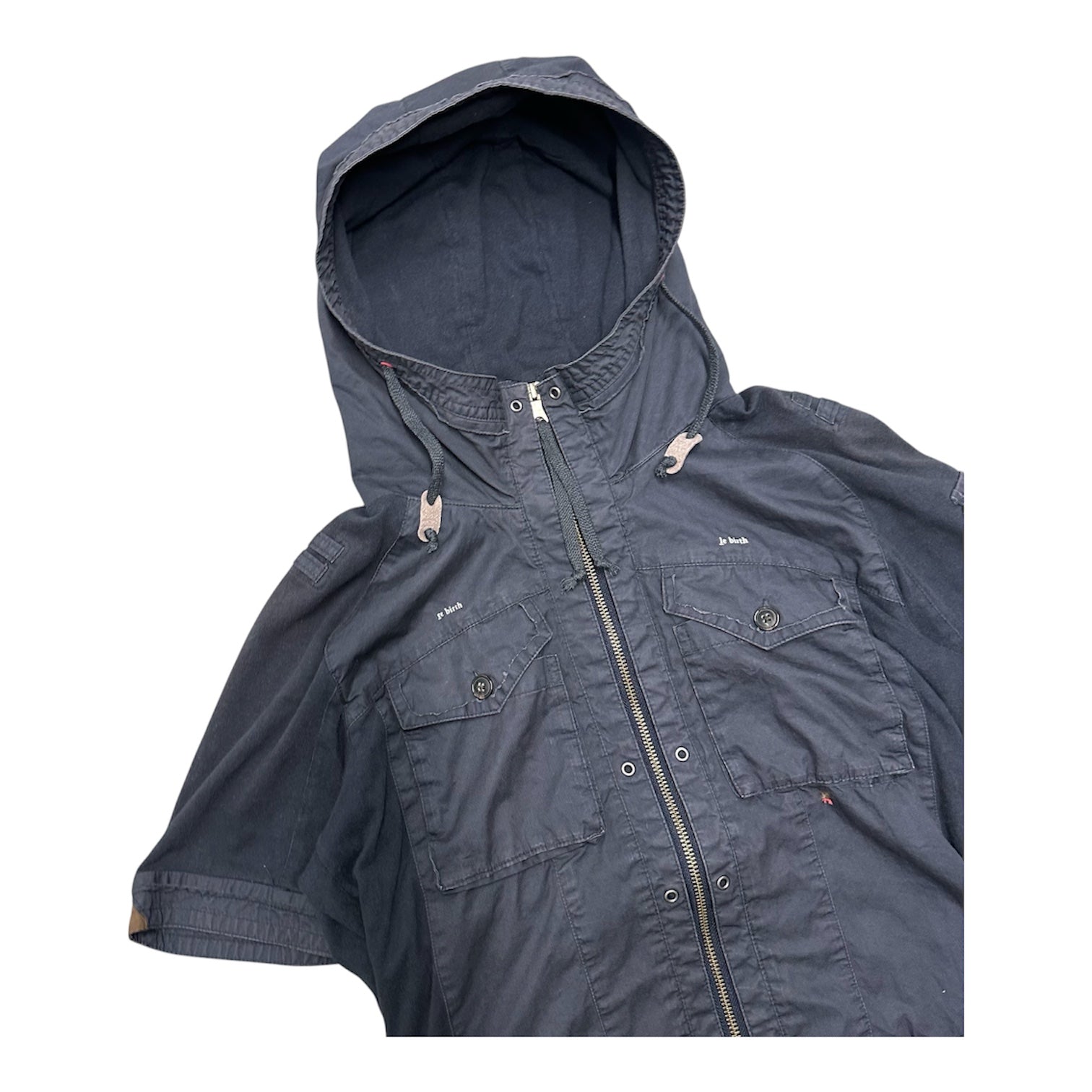 PPFM BIRTH ZIP-UP SHORTSLEEVE JACKET.