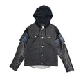 UNDERCOVER SPRING/SUMMER 2012 LEATHER SLEEVES DENIM JACKET.