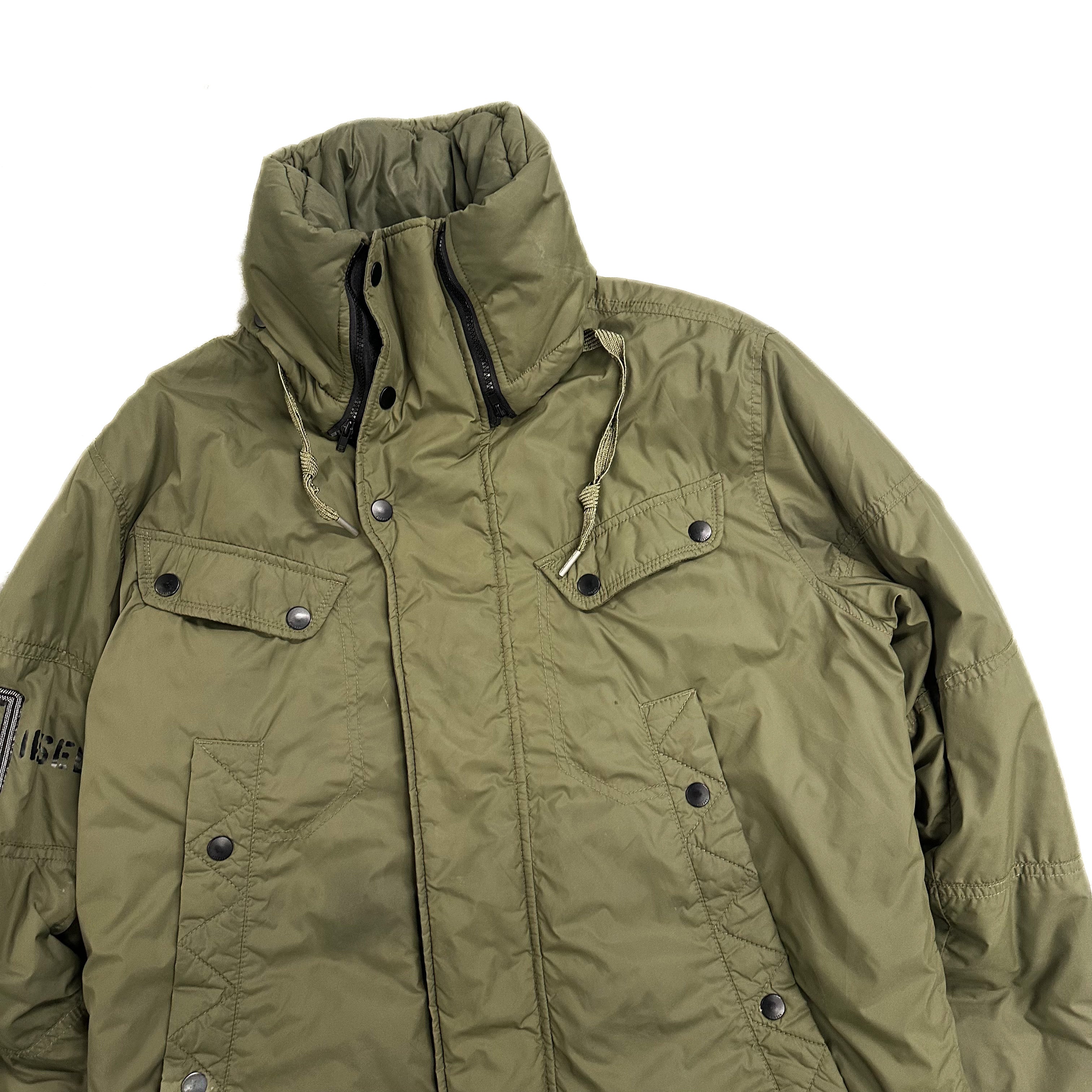 GREEN DIESEL NYLON MILITARY JACKET.