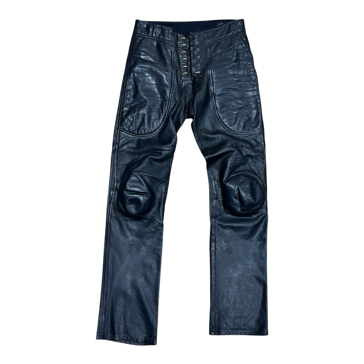 JEAN PAUL GAULTIER LEATHER BIKER DENIMS.