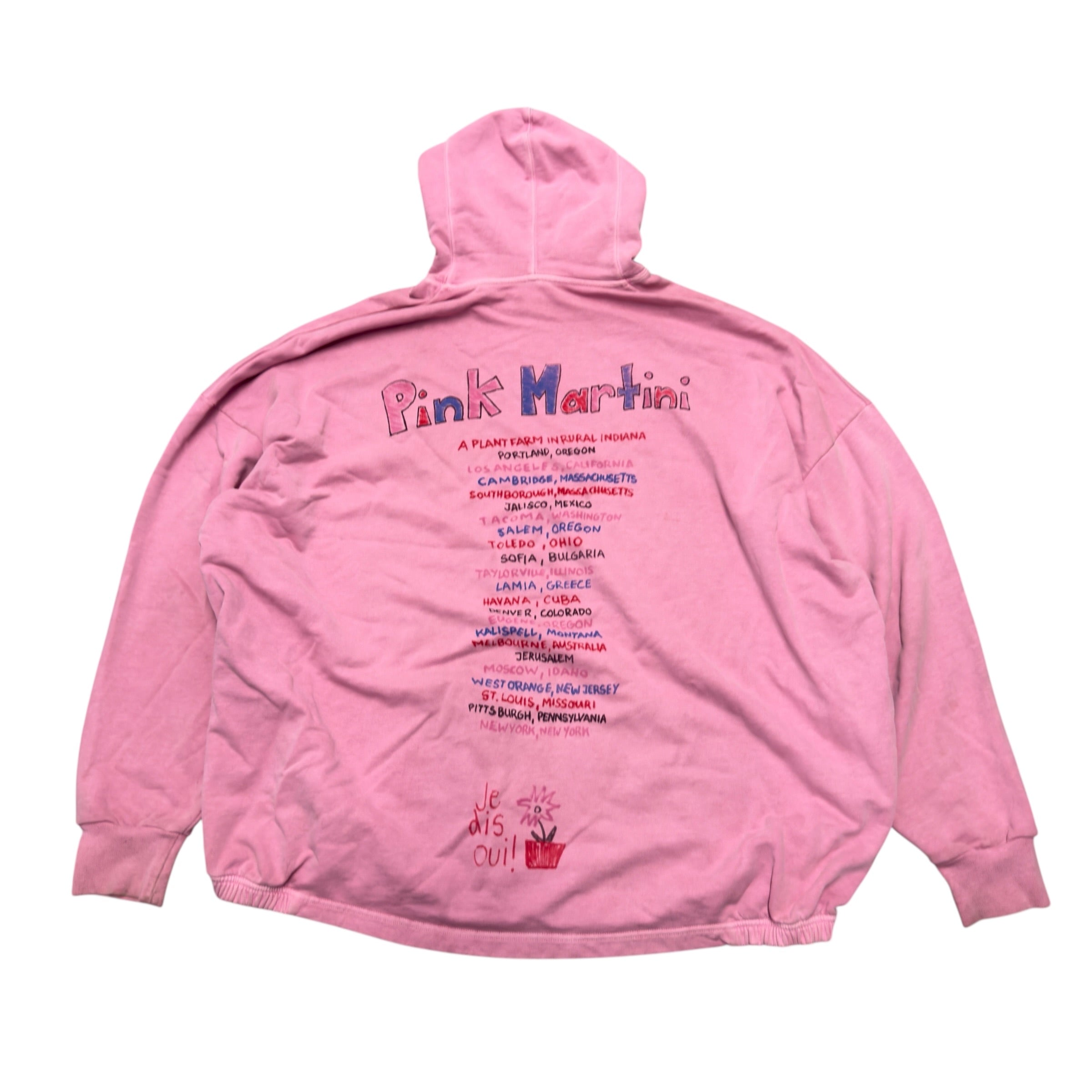 BALENCIAGA PINK MARTINI HOODIE.