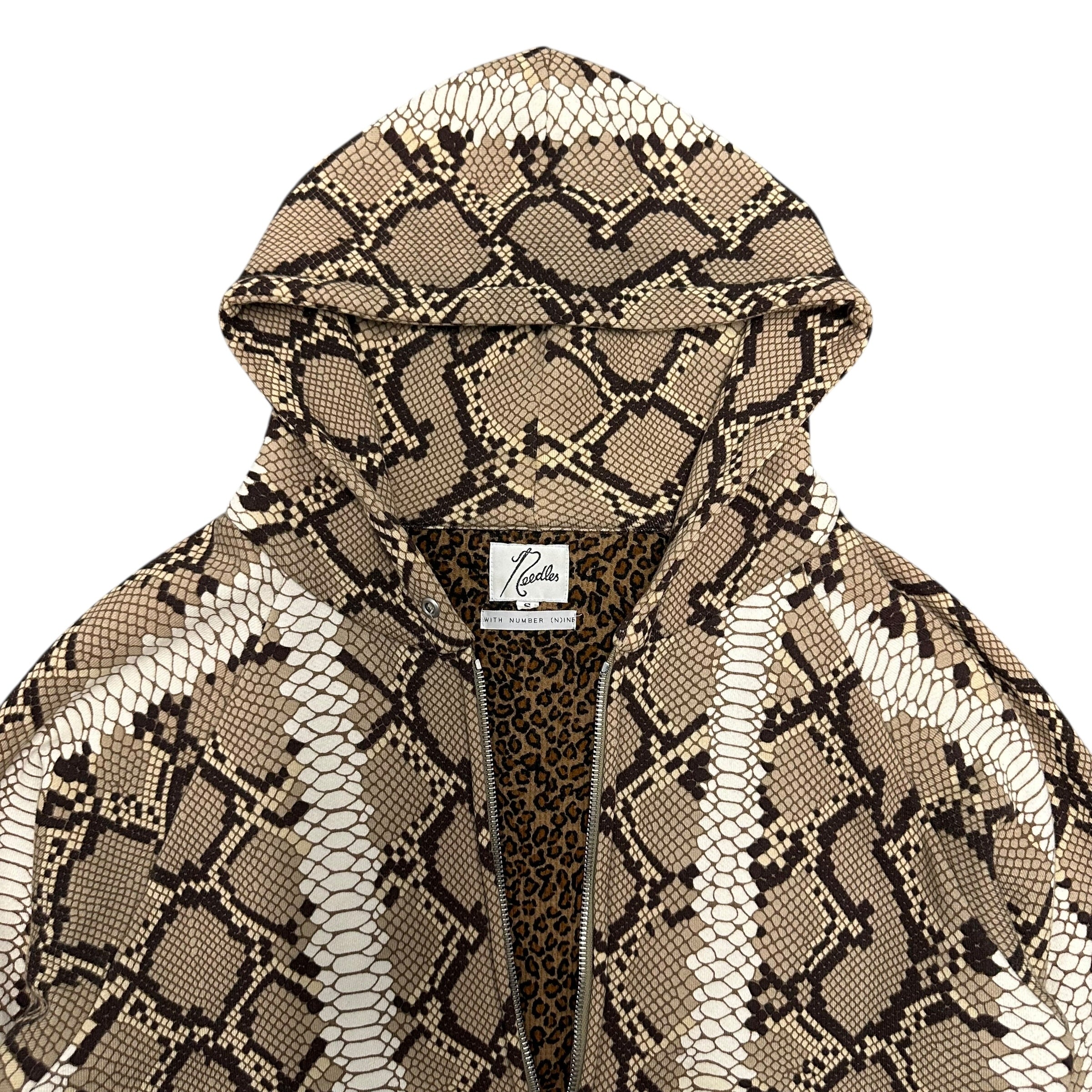 NUMBER (N)INE X NEEDLES SNAKE SKIN ZIPUP HOODIE.