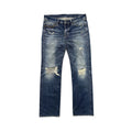 HYSTERIC GLAMOUR FADED BLUE DISTRESSED DENIM.