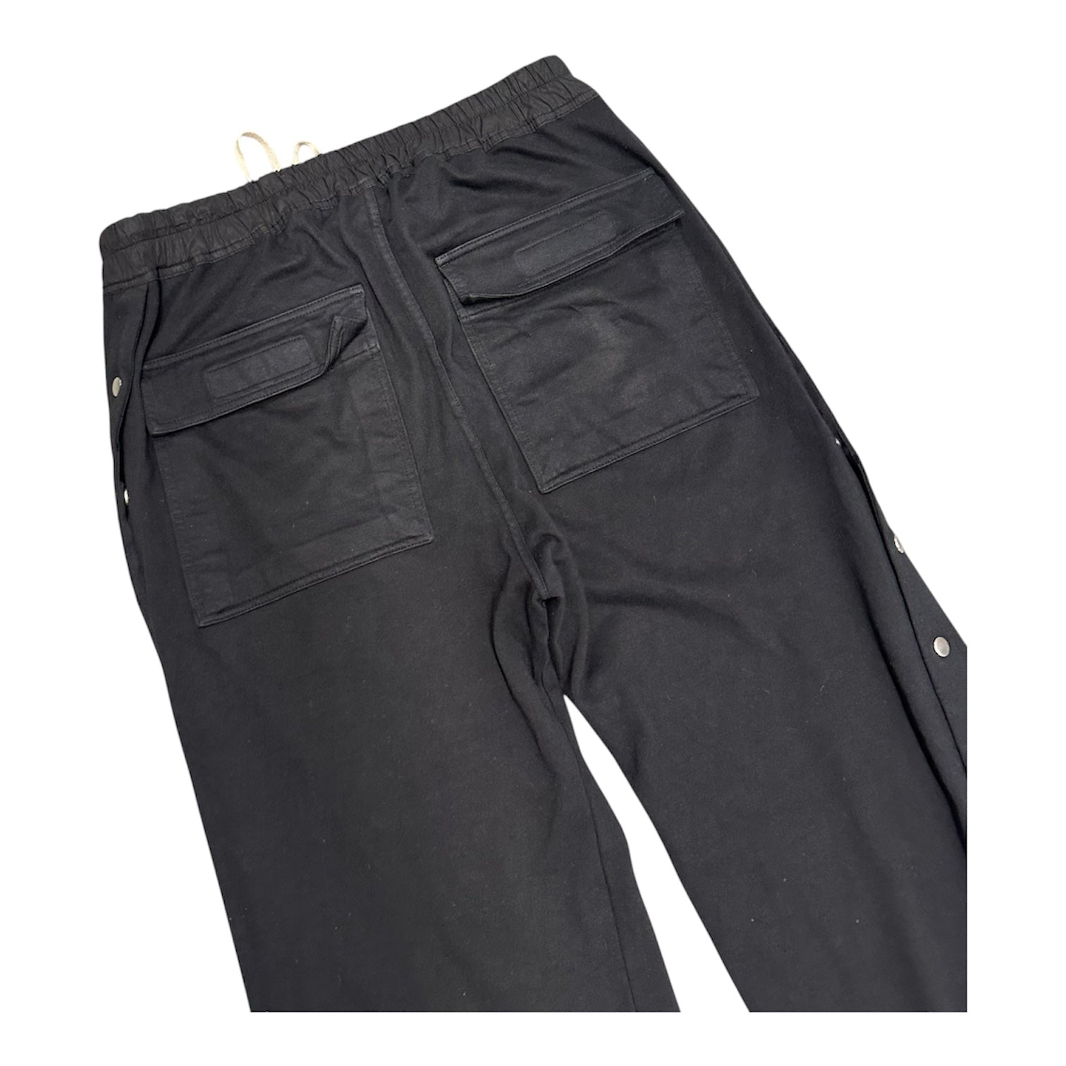 RICK OWENS BLACK PUSHER PANTS.