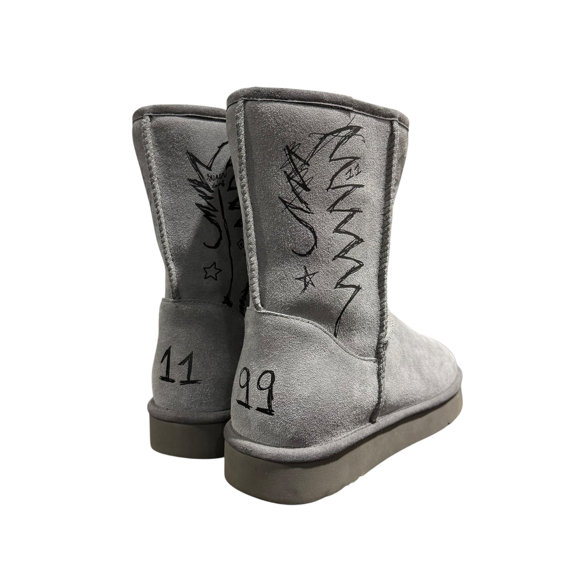 SAMPLE BAZO 1199 GRAY WESTERN COWBOY BOOTS.