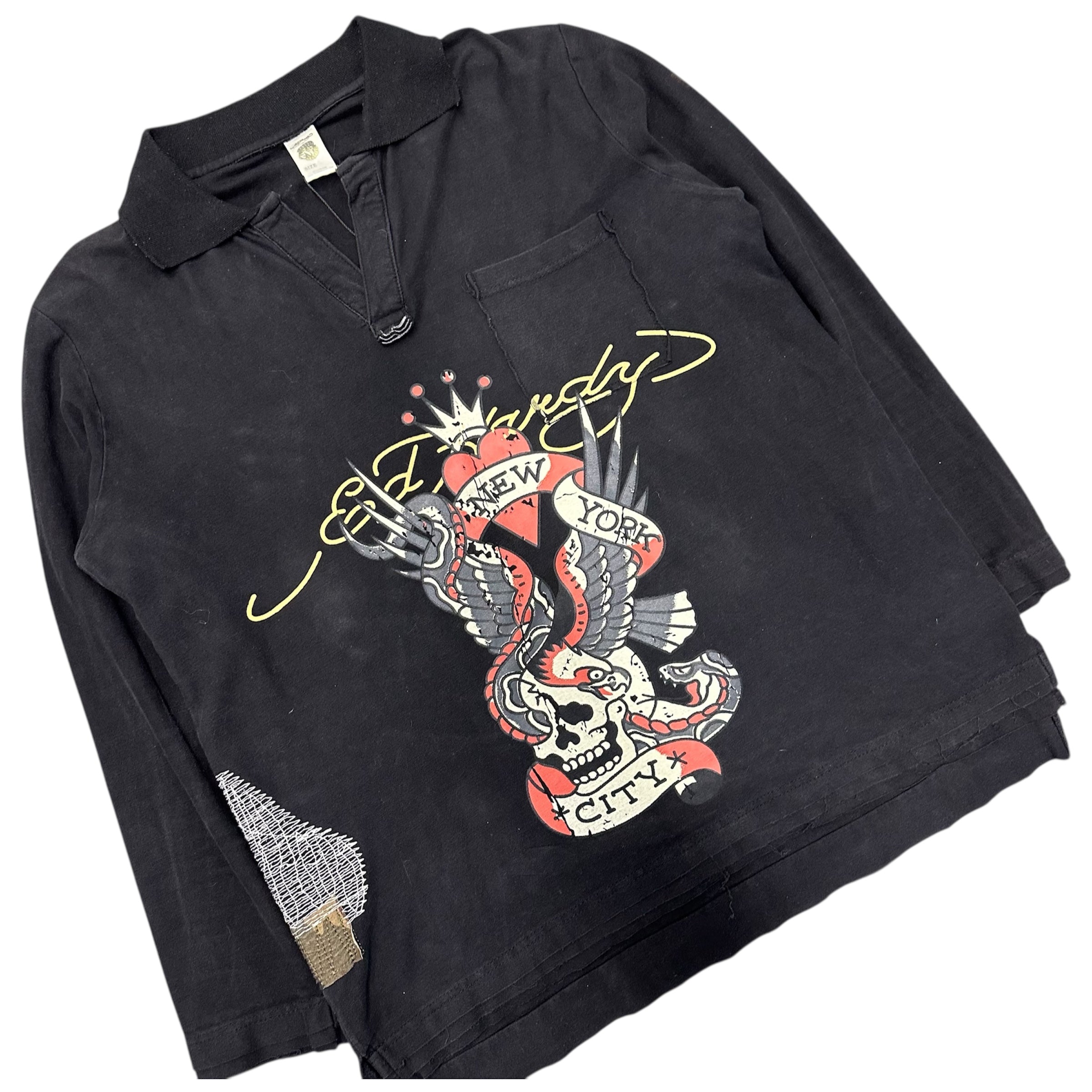 VINTAGE ED HARDY LONGSLEEVE SHIRT.