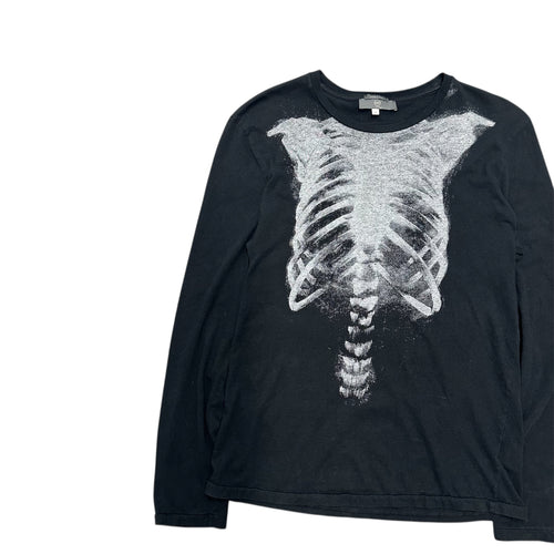ALEXANDER MCQUEEN BLACK SKELETON PRINT LONGSLEEVE.