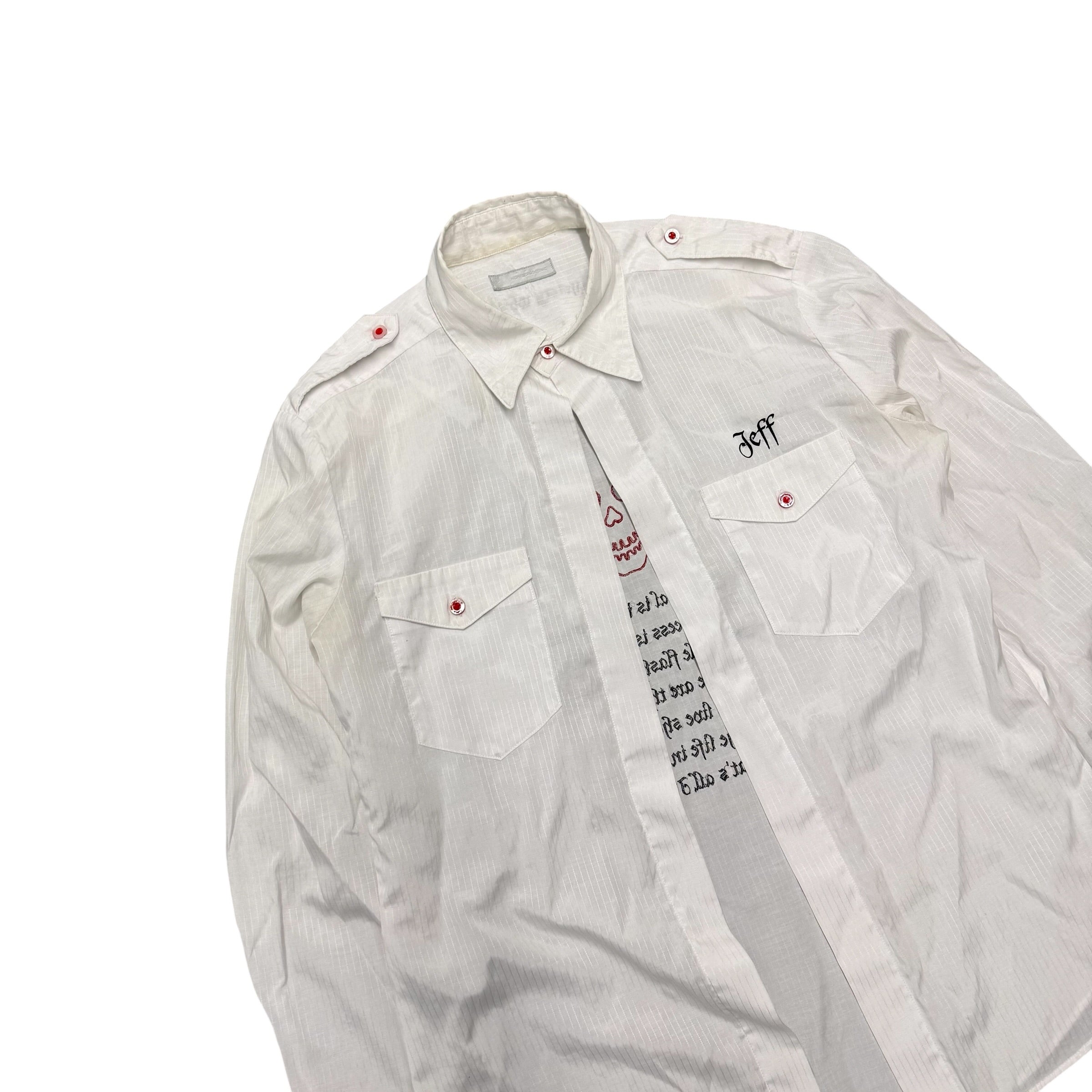 NUMBER (N)INE MYSTERY WHITE BOY SHIRT.
