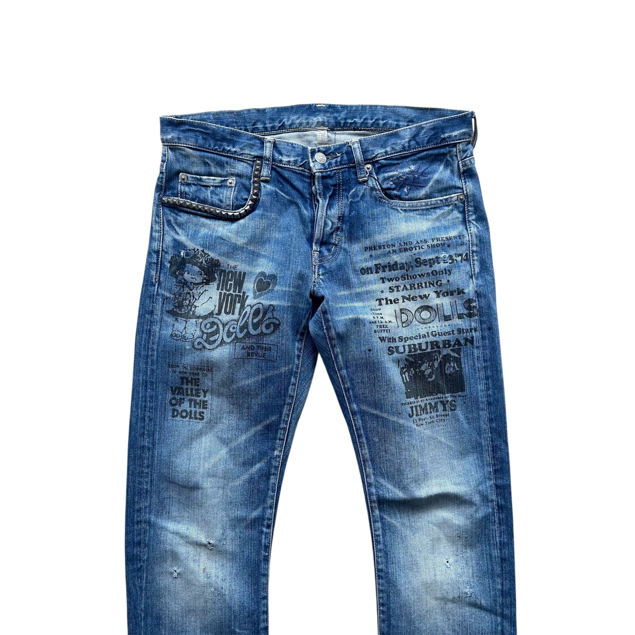 HYSTERIC GLAMOUR GRAFFITI DENIMS.