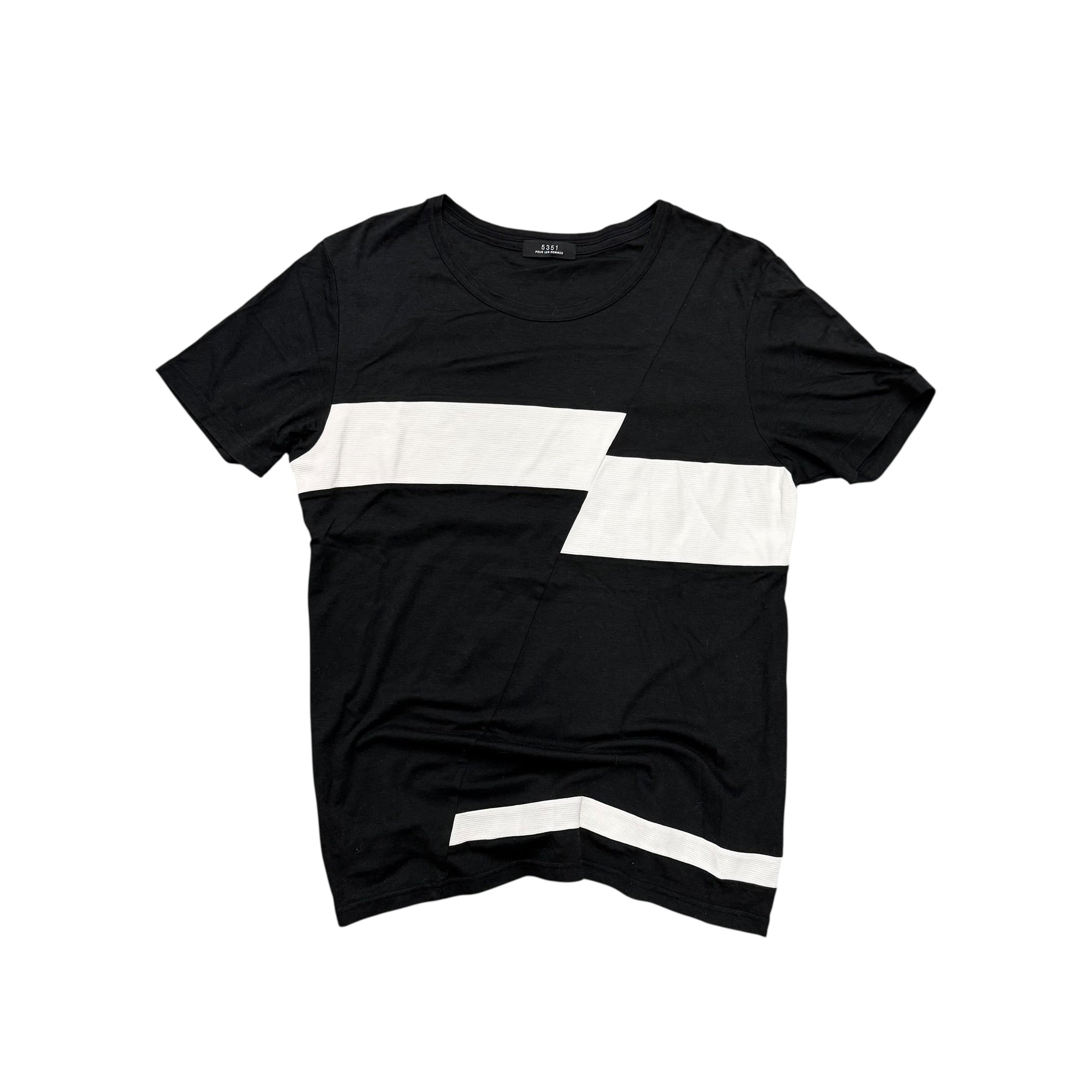 5351 HOMME BLACK & WHITE TEE.