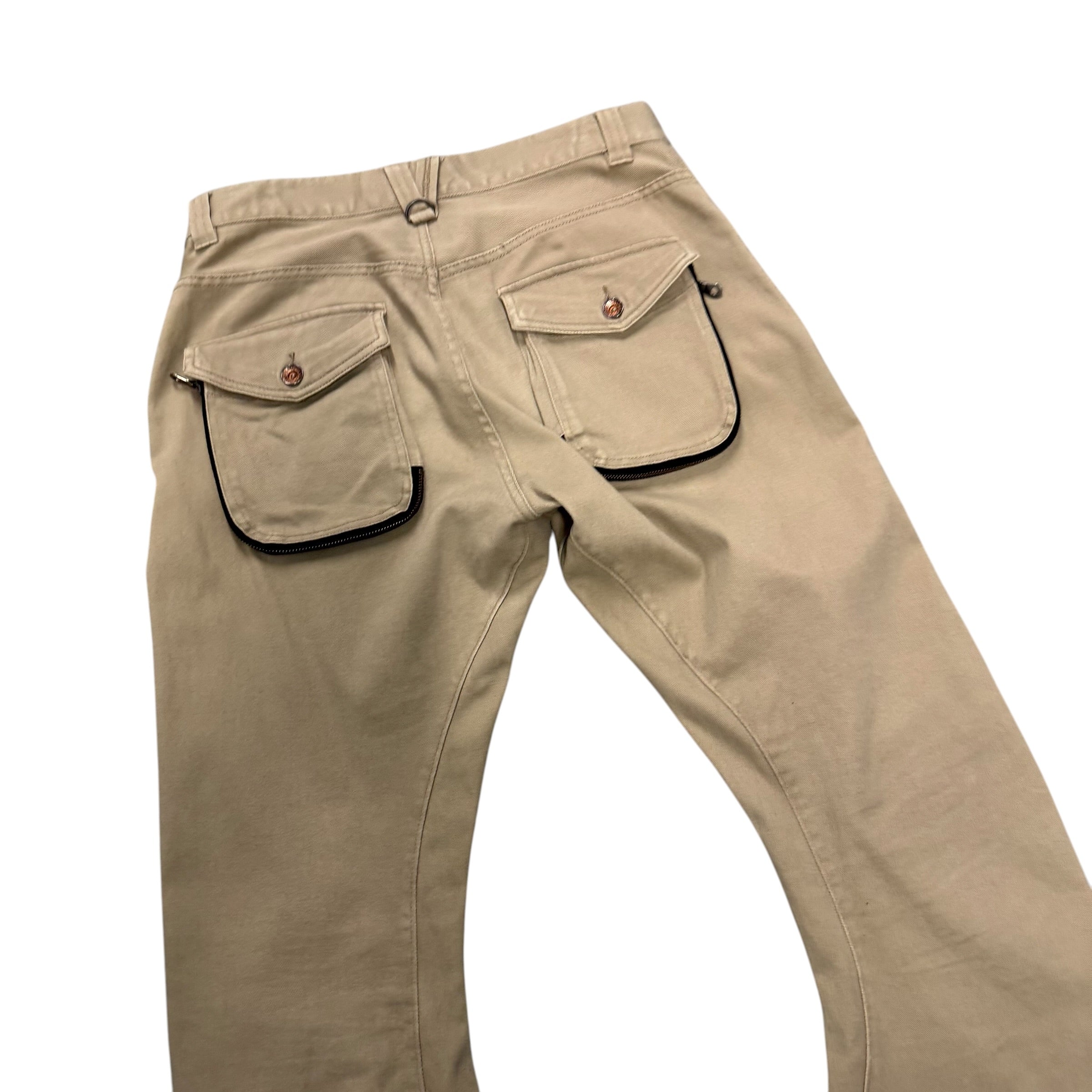 PPFM J-CUT KHAKI CARGO PANTS.
