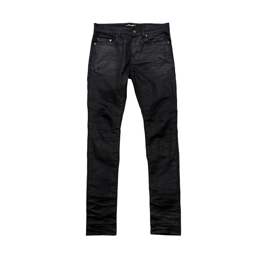 SAINT LAURENT PARIS D-02 LEATHER PANTS.