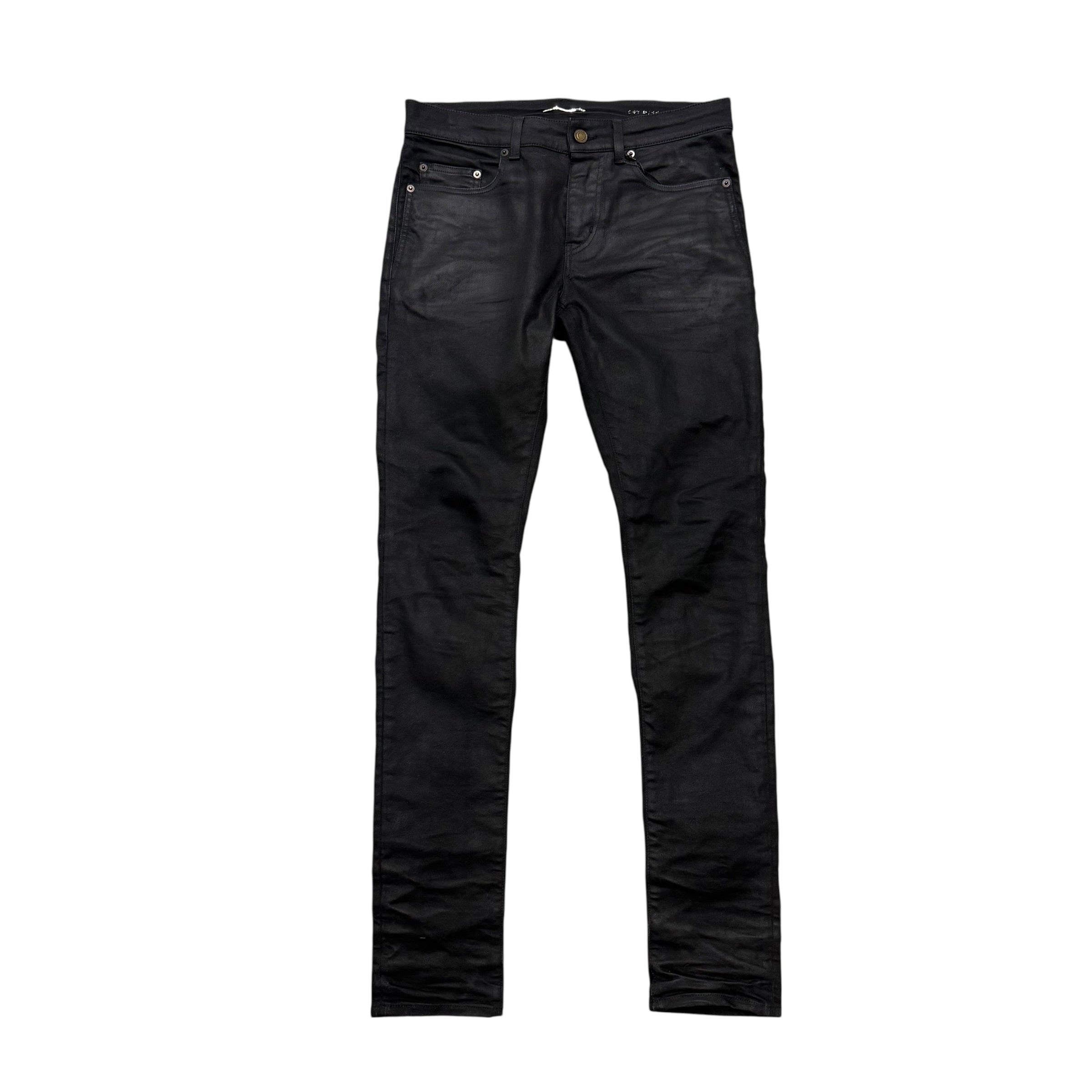SAINT LAURENT PARIS D-02 LEATHER PANTS.