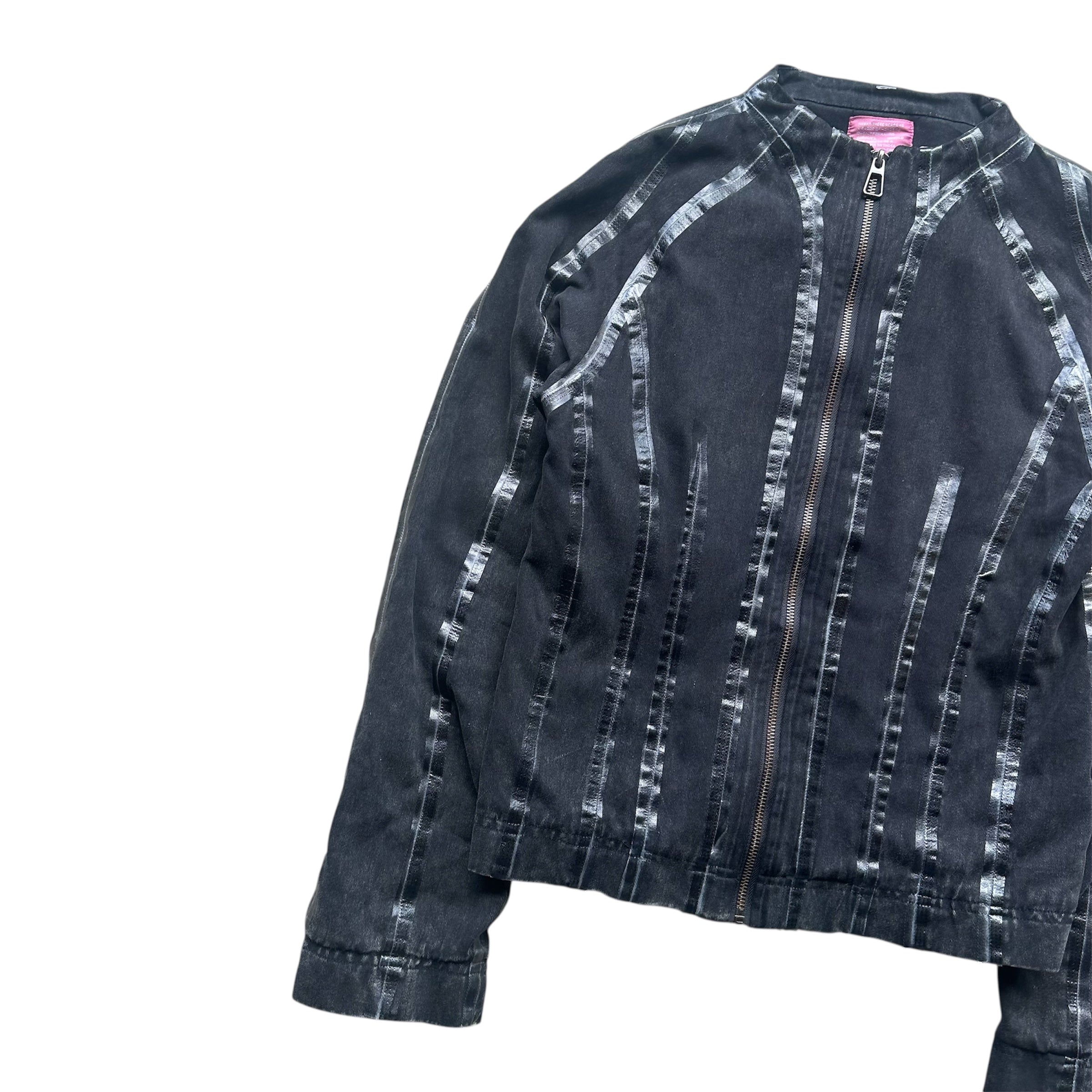 PAYNESTAR WAXED BLACK ZIP UP JACKET.