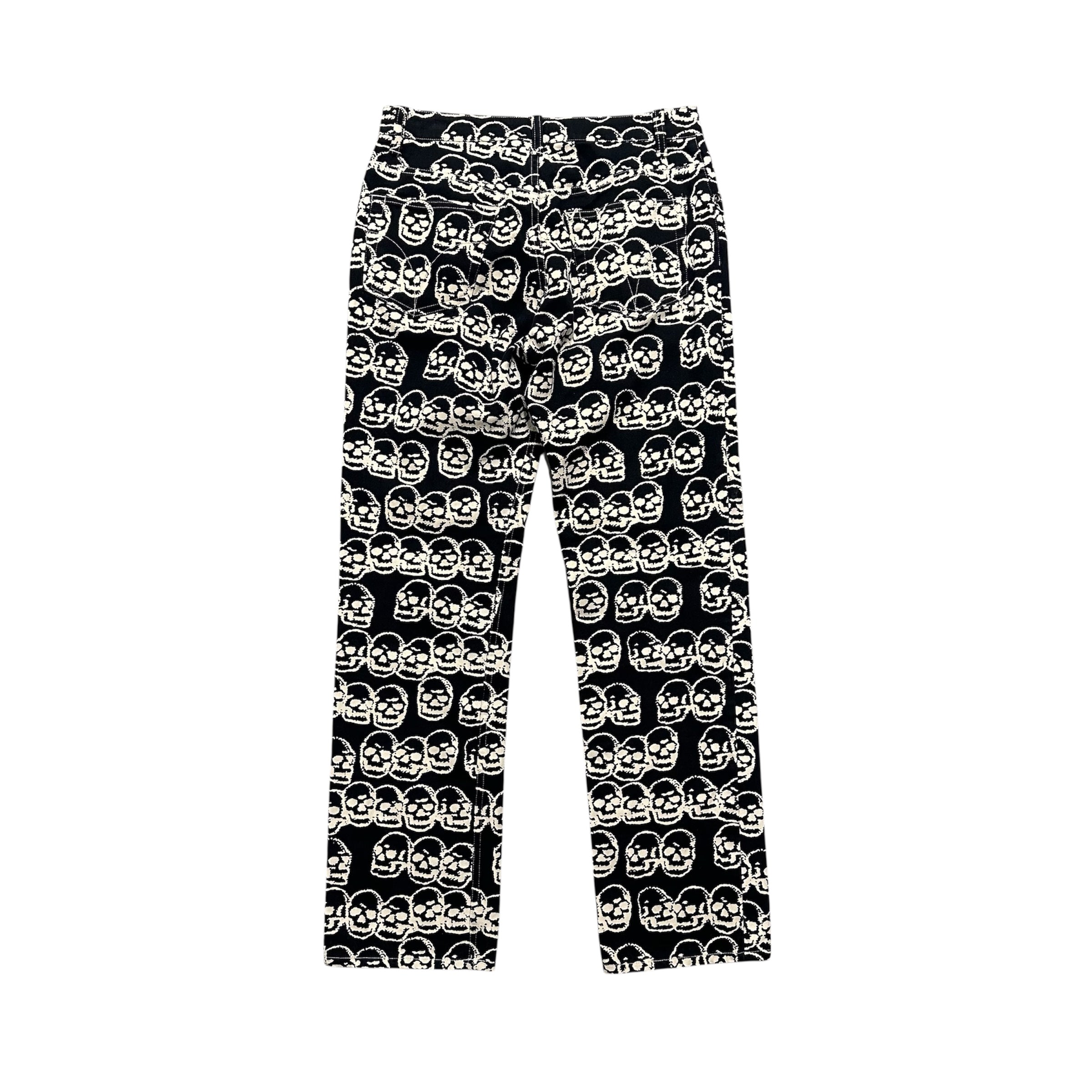 HYSTERIC GLAMOUR SKULL ALL OVER PRINT DENIM.