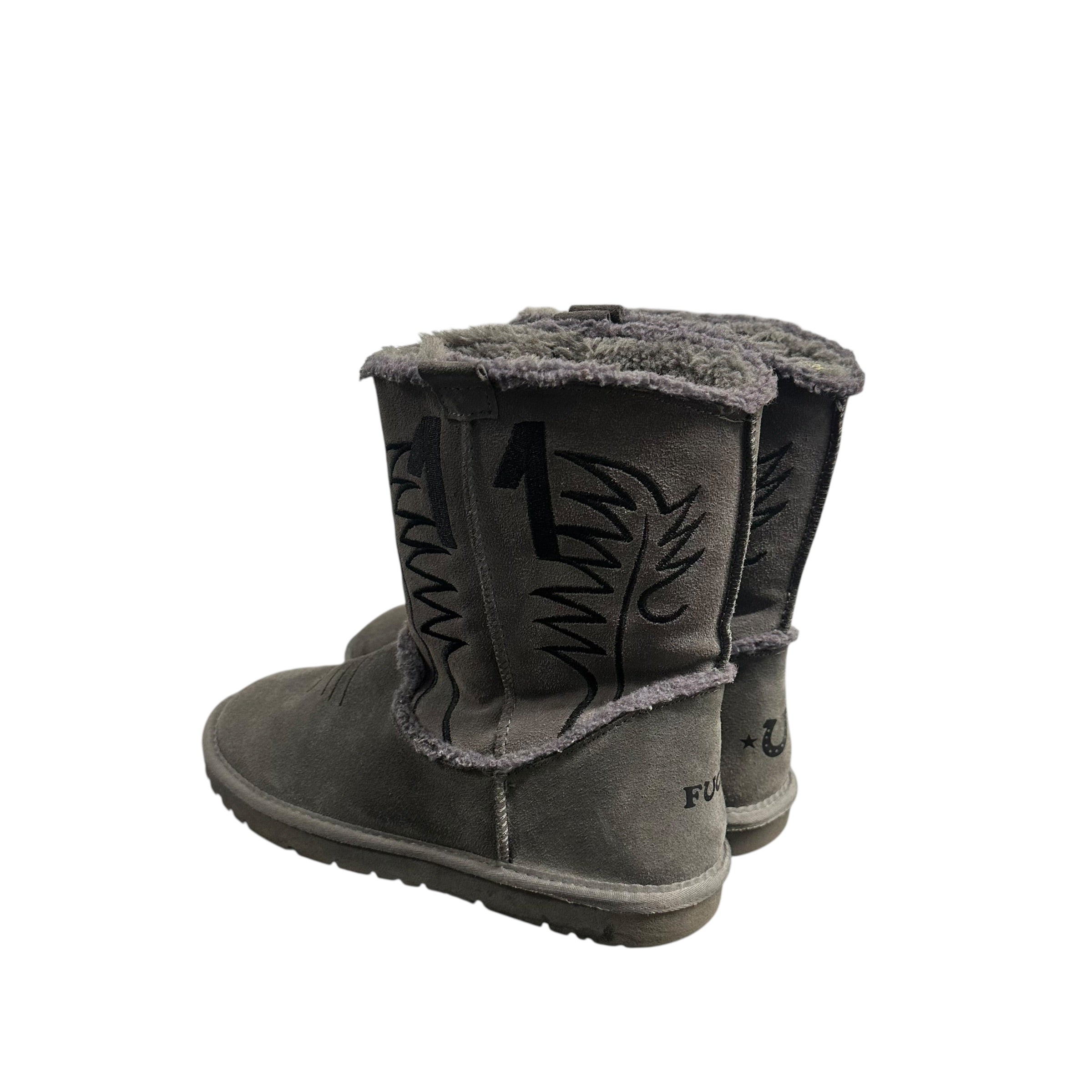 BAZO GRAY UGG STYLE BOOTS.