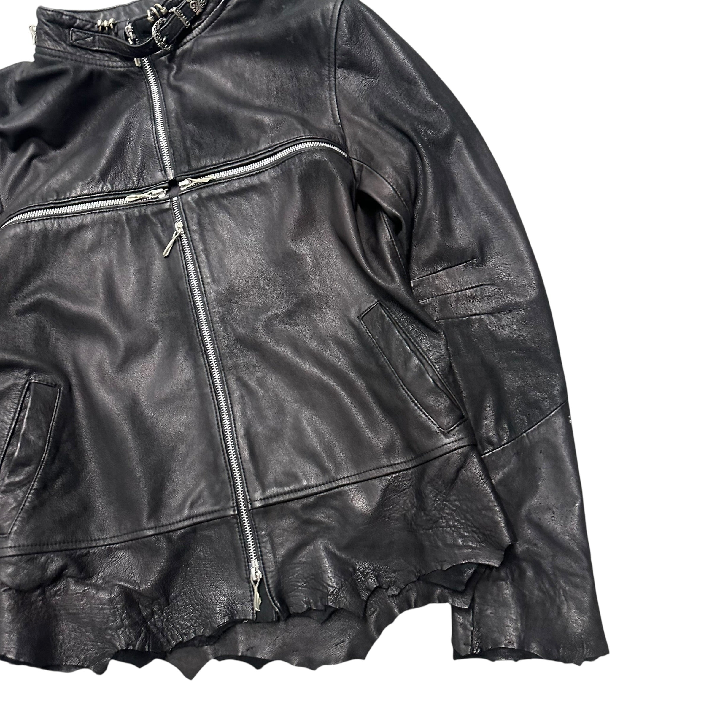 14TH ADDICTION CROSS ZIP LEATHER JACKET. – Chambered Inseams