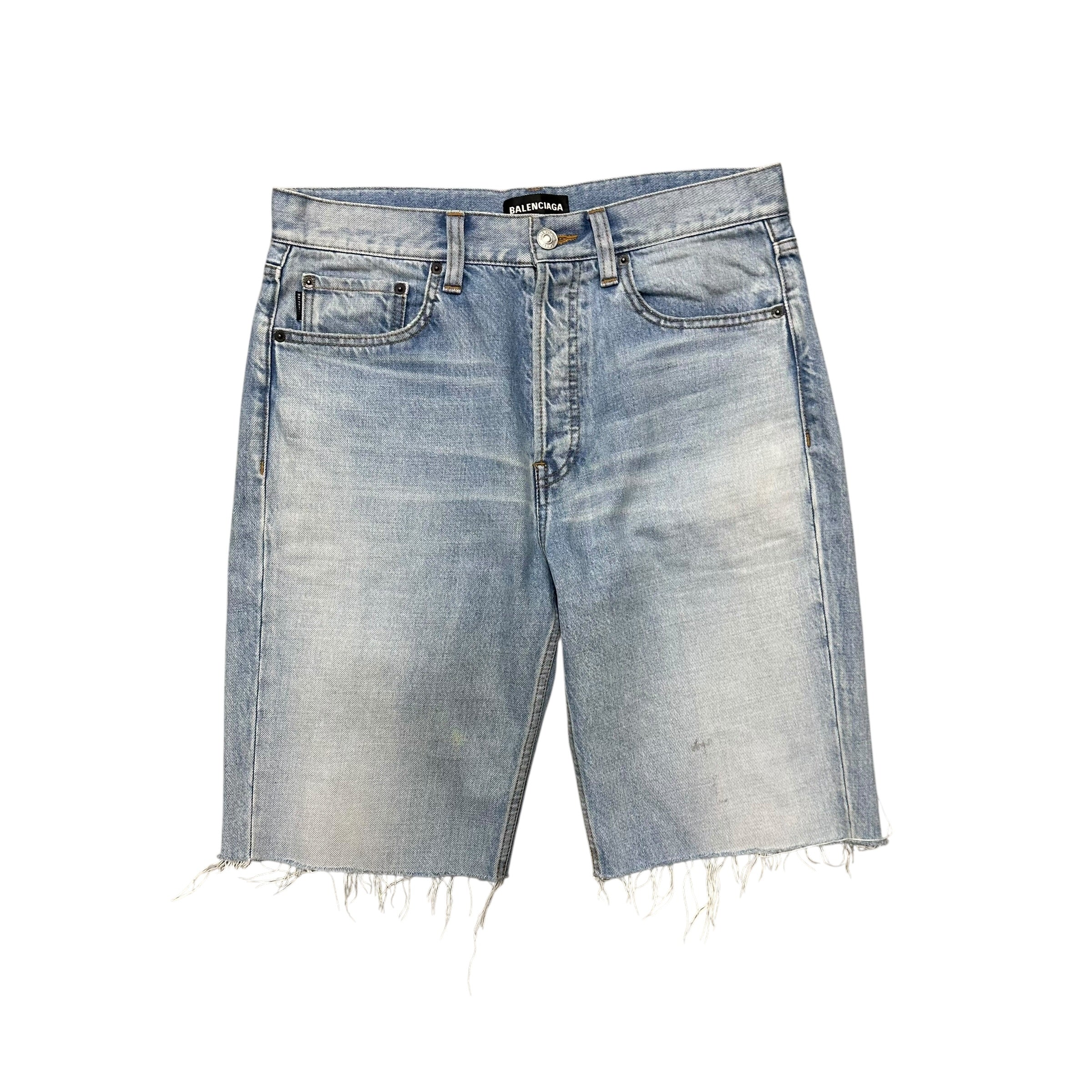 BALENCIAGA DENIM SHORTS.