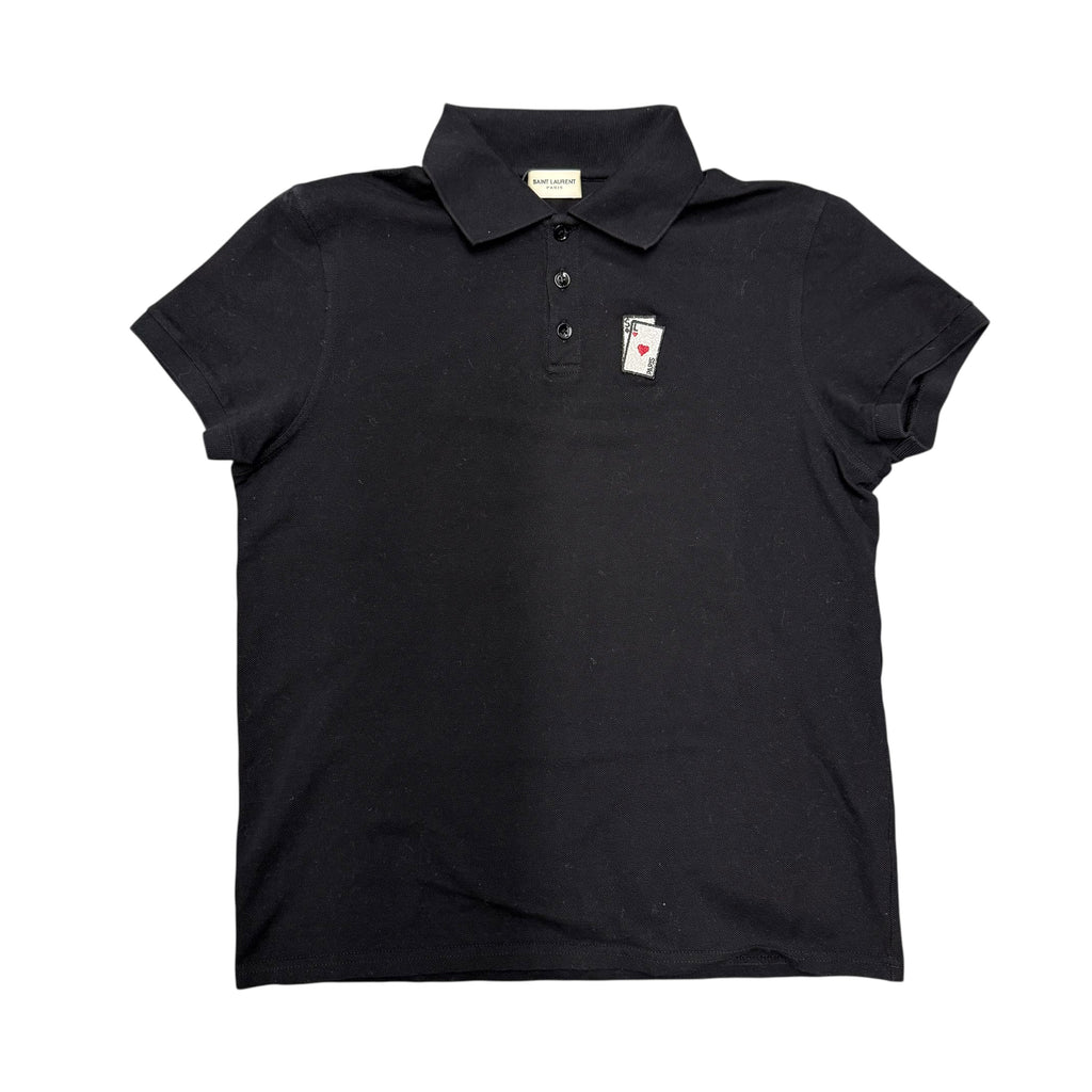 YSL PLAYING CARDS POLO SHIRT.